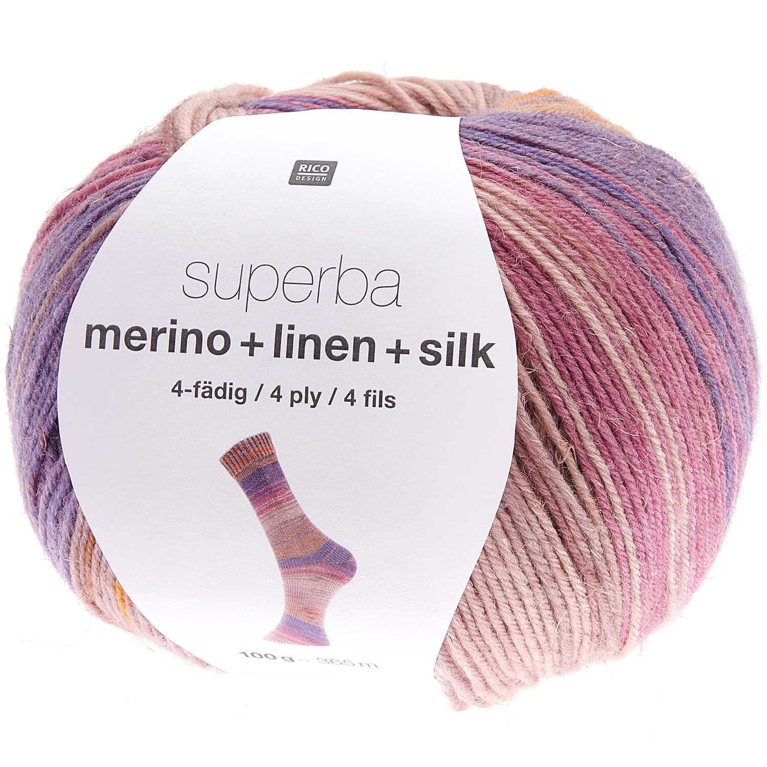 Superba Merino + Linen + Silk 4fädig