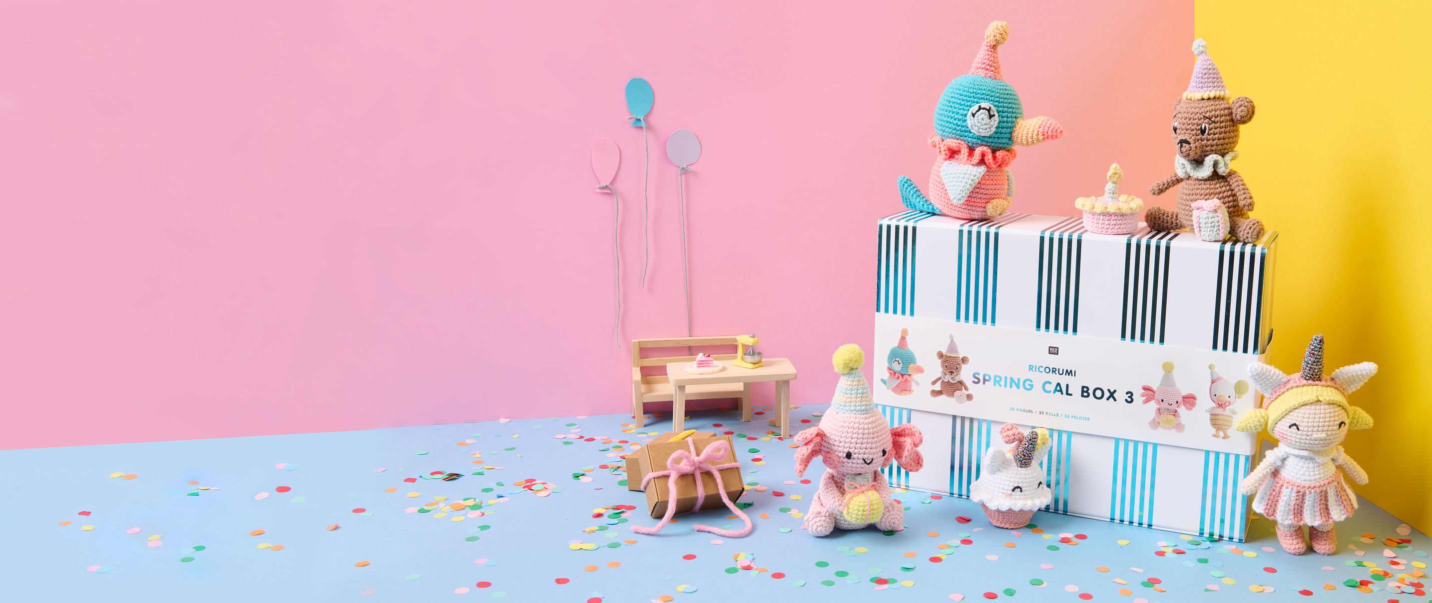 Ricorumi CAL Box und 5 Ricorumi Häkelfiguren