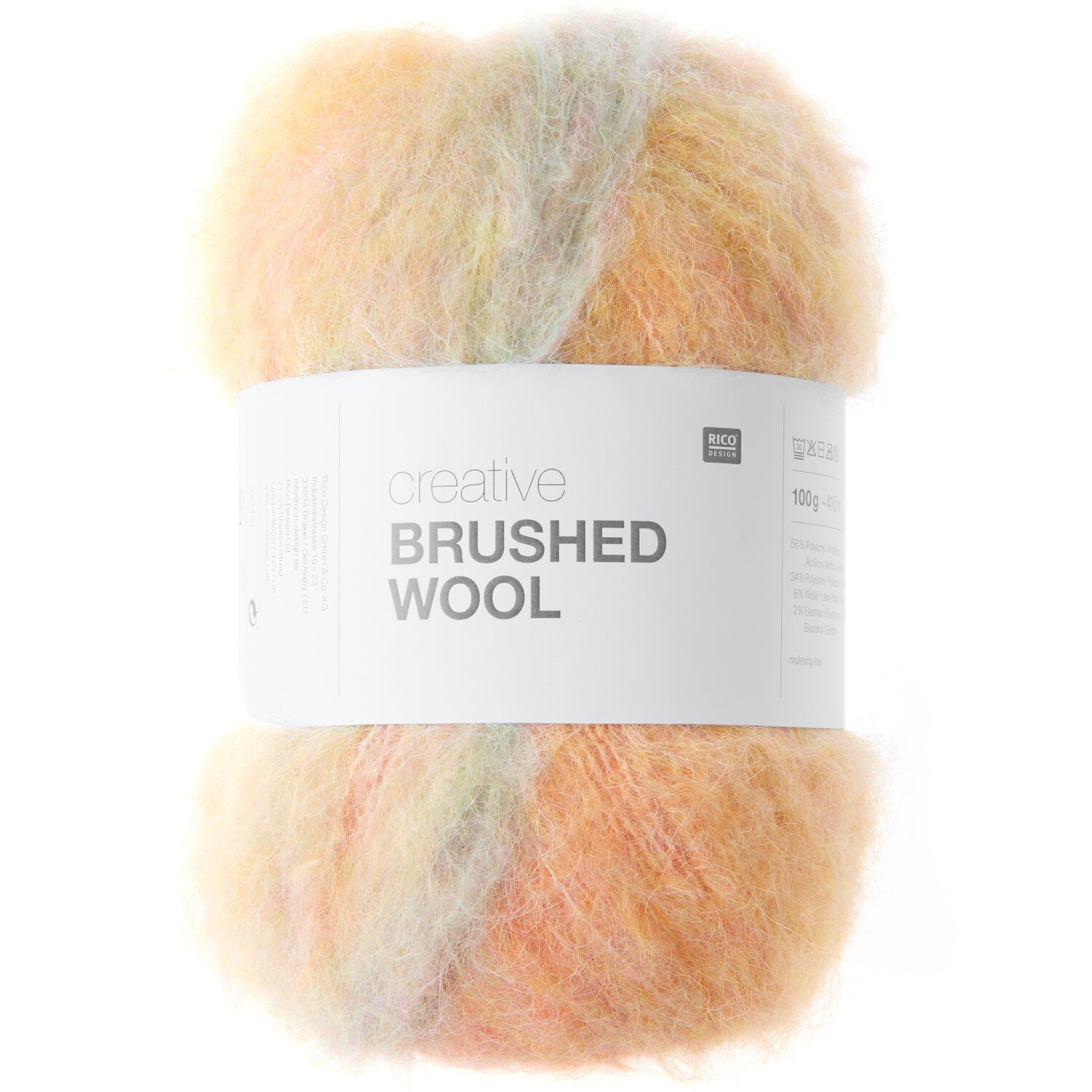Creative Brushed Wool 100g 415m Farbe Rainbow von Rico Design