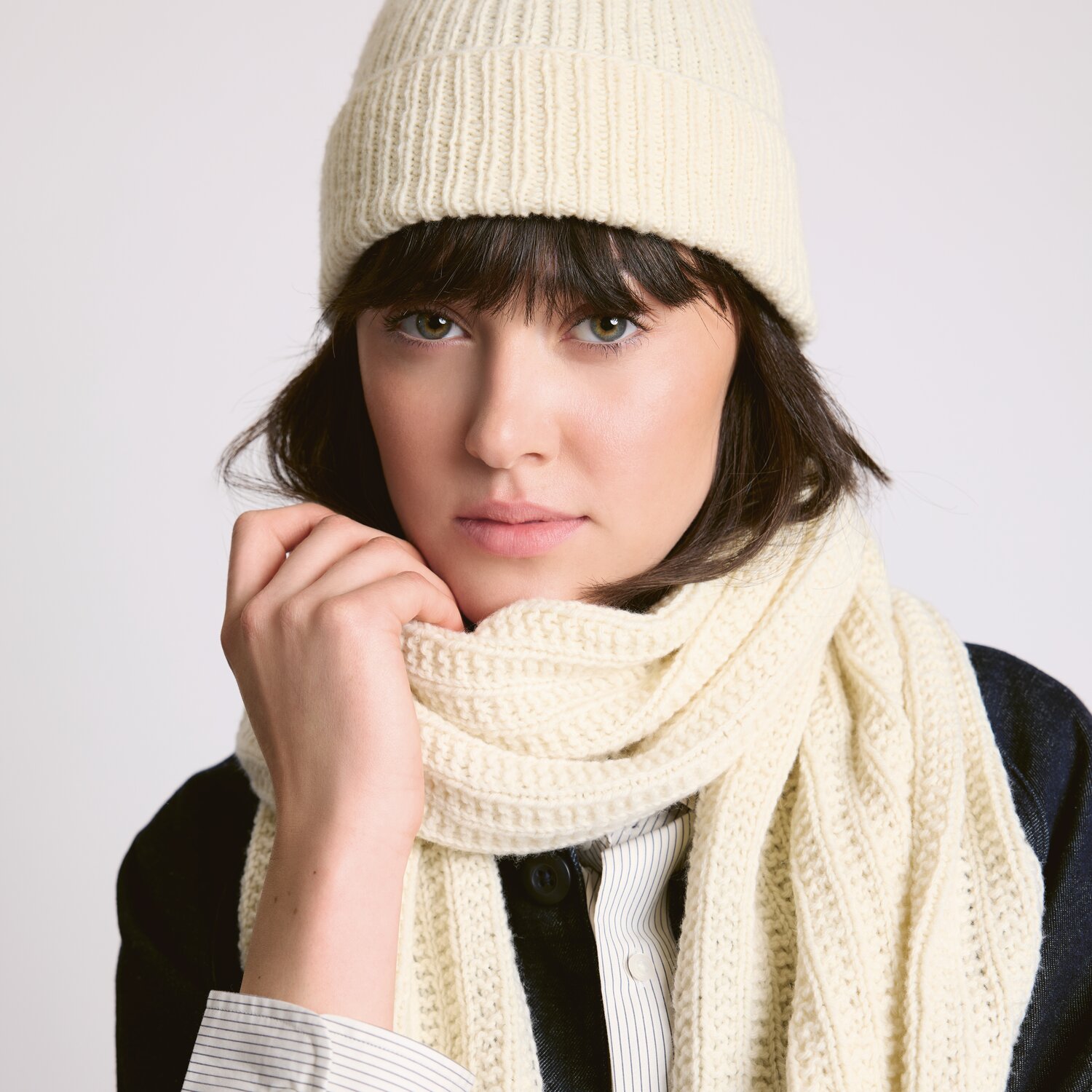 Strickset Mütze Modell 06 aus Luxury Knits - Premium Natural Fibres von Rico Design