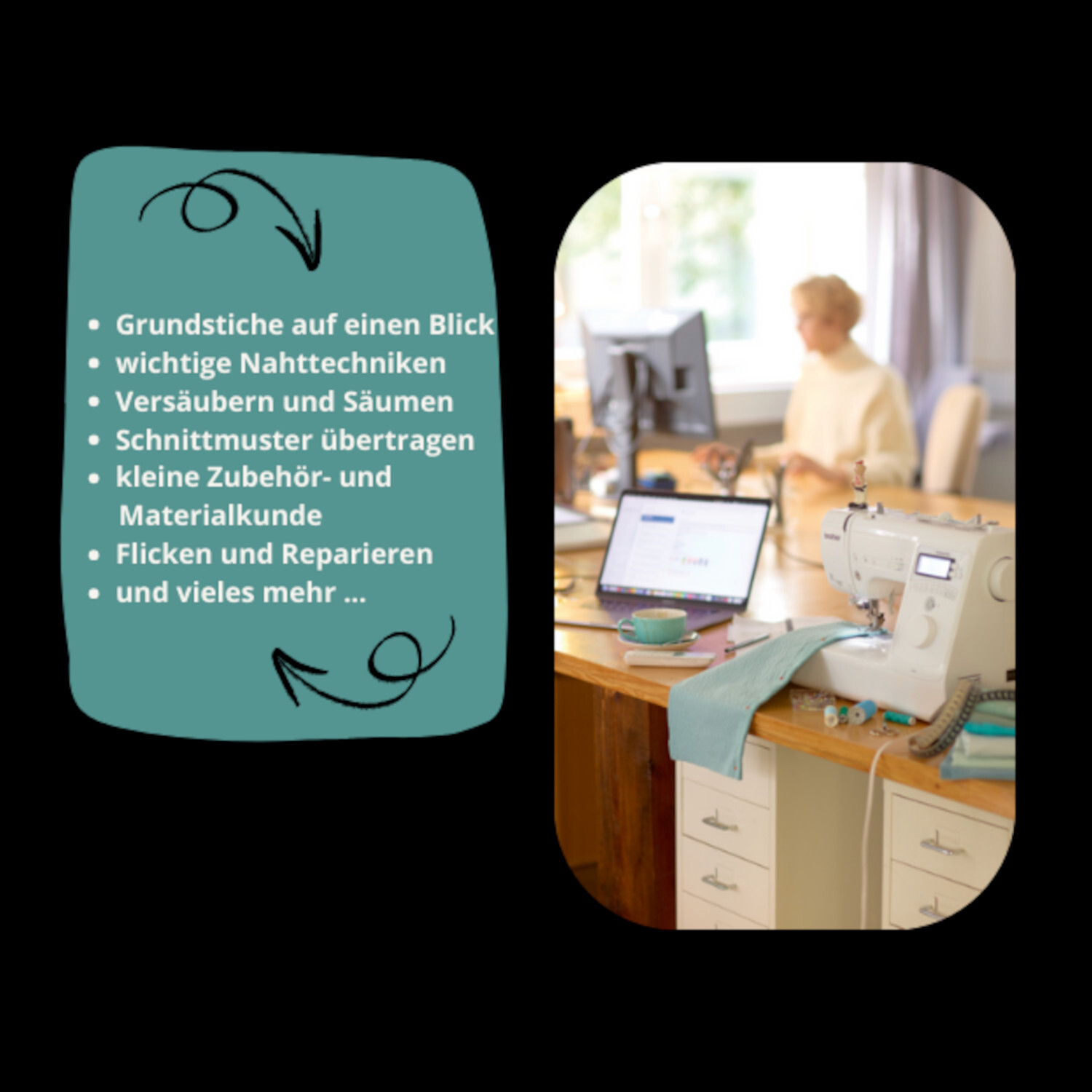 Nähen to go: Nähtechniken und Materialkunde auf einem Blick. Perfekt für Anfänger und Profis.