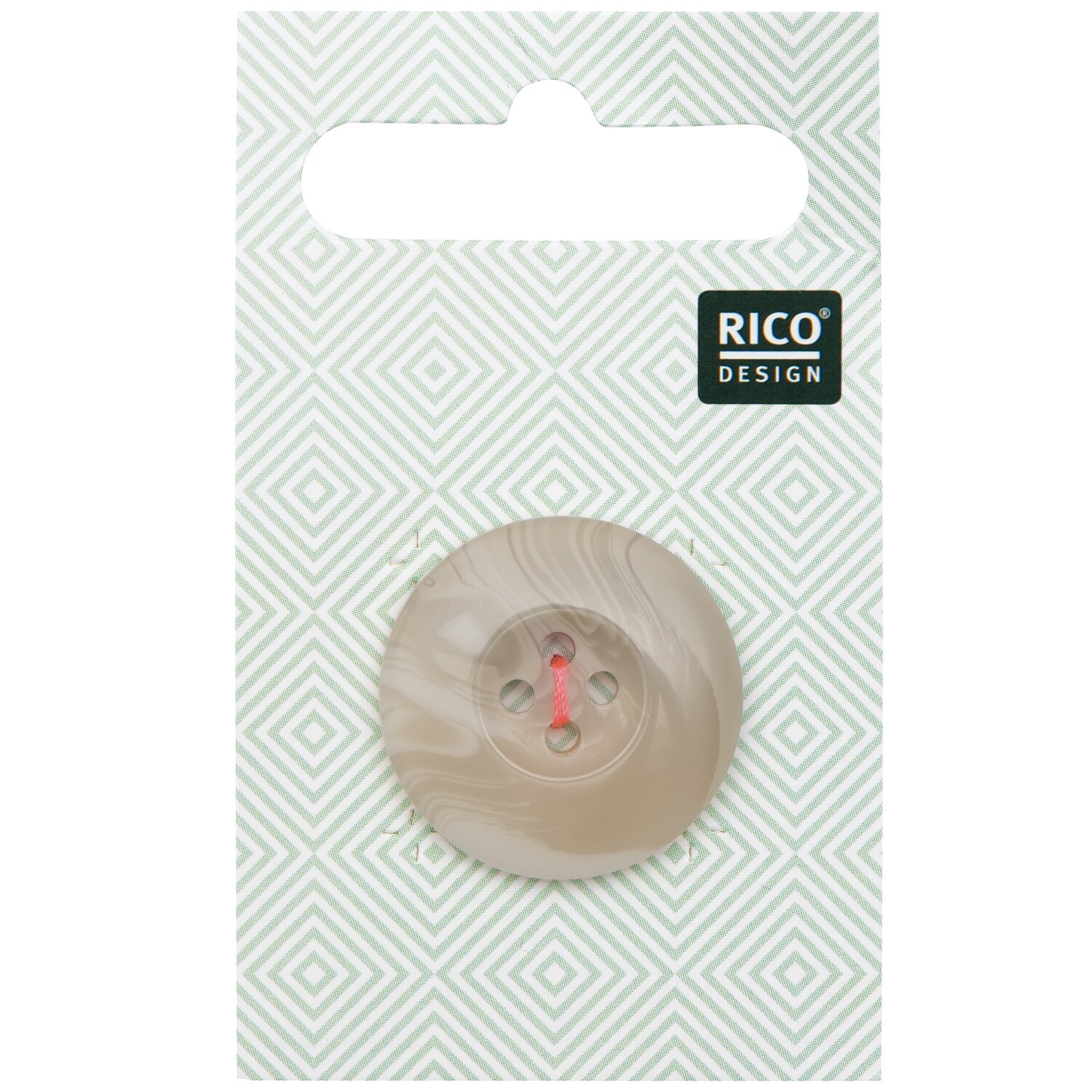 Knopf beige 2,5cm strukturiert von Rico Design