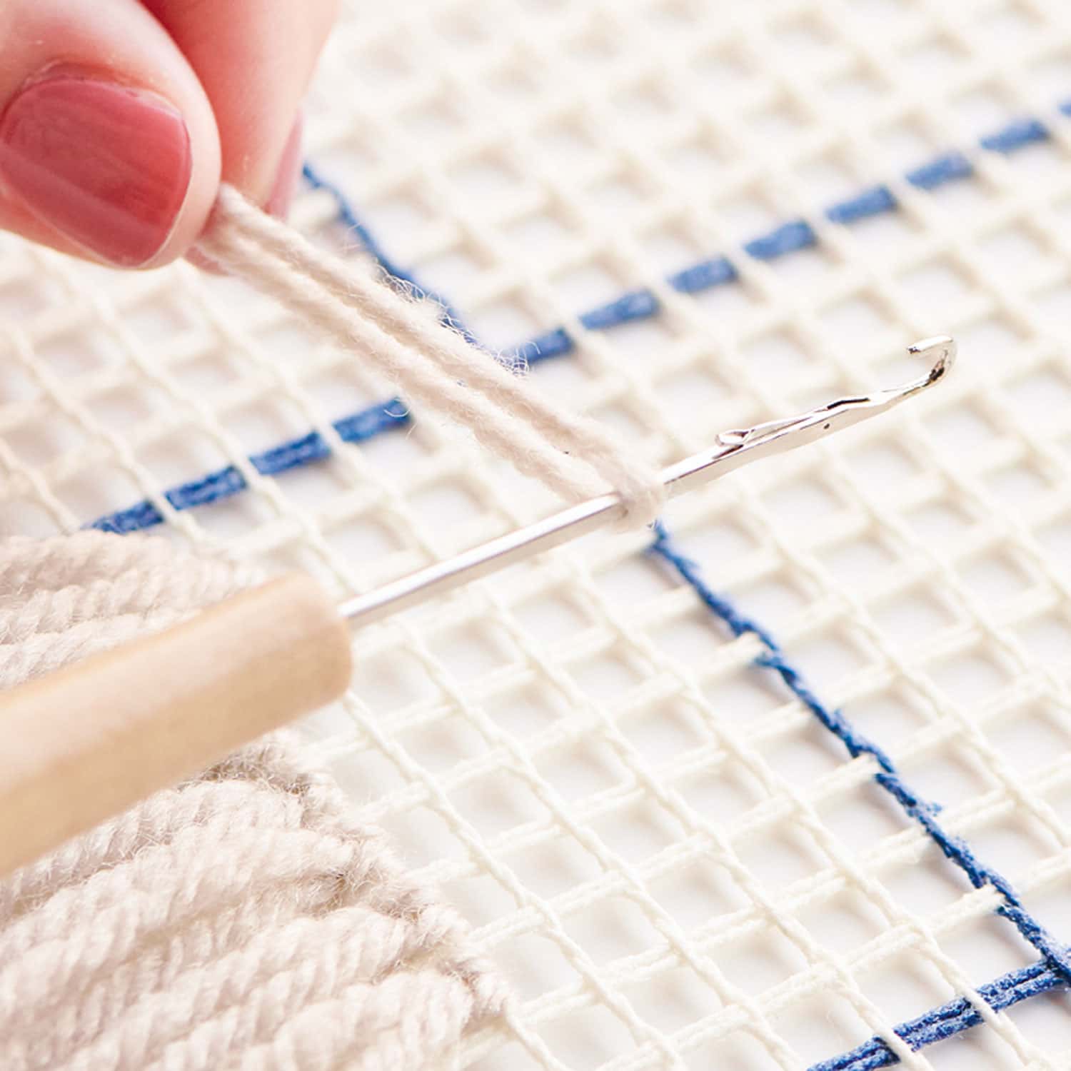 Knüpfanleitung Schritt 1