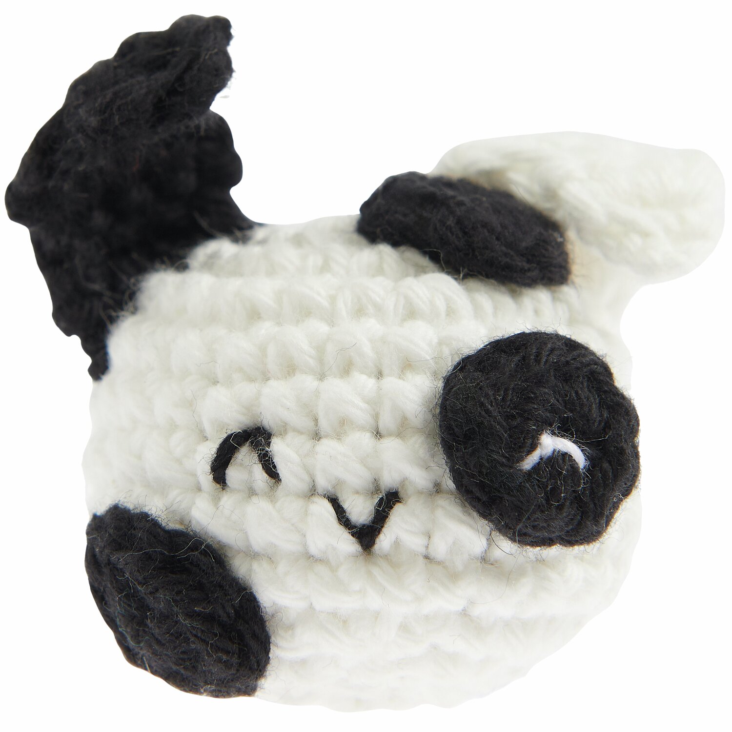 Ricorumi Rico Chingus, gehäkelter Panda in Schwarz und Weiß, aus Creative Ricorumi dk Garn.