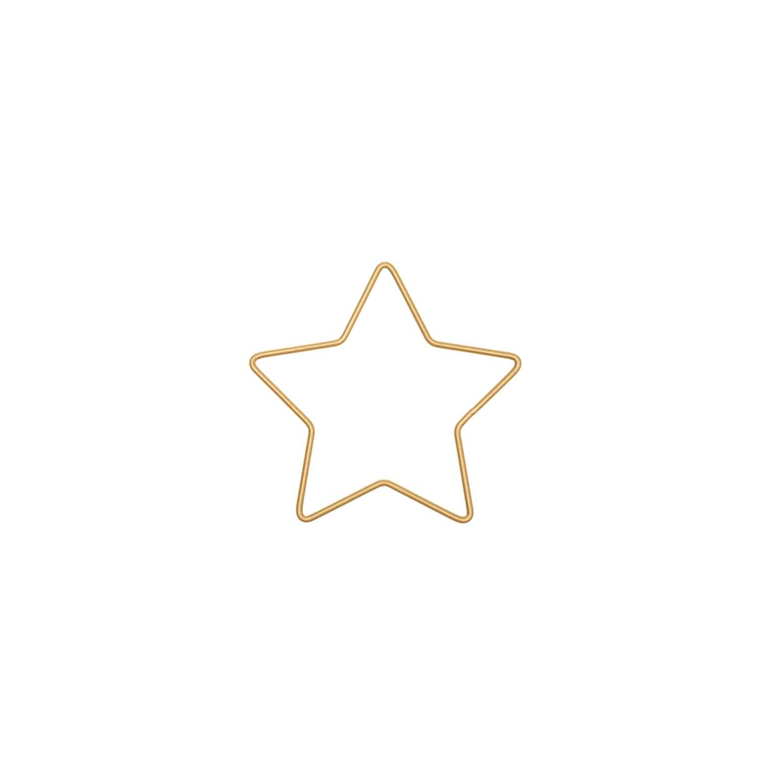 Metallring Stern gold Größe 11x10,5cm von Rico Design Metallring Stern gold von Rico Design in Sternform, ideal für kreative Dekorationen und Bastelprojekte.