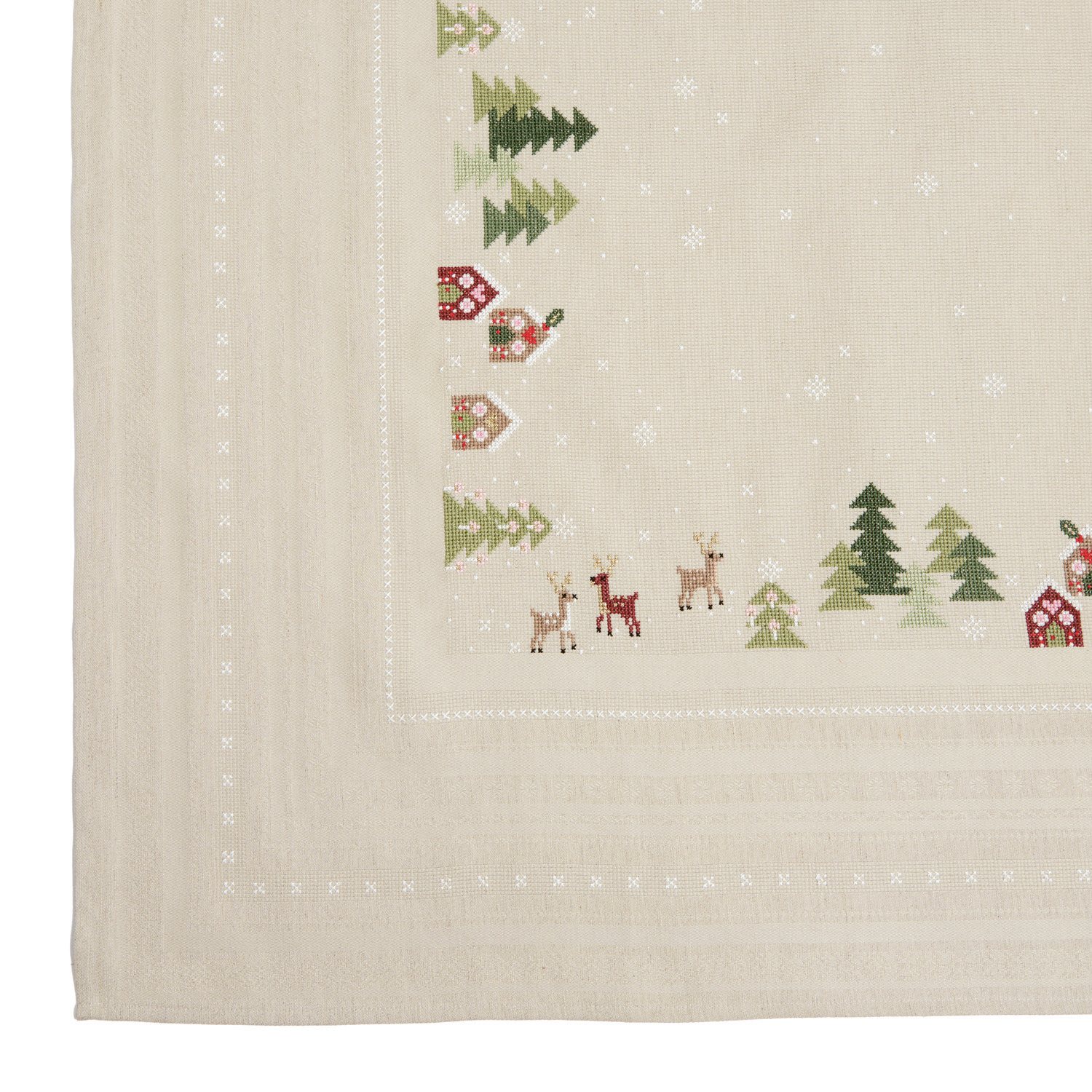 Stickpackung Tischdecke Winterlandschaft Stickpackung Tischdecke Winterlandschaft