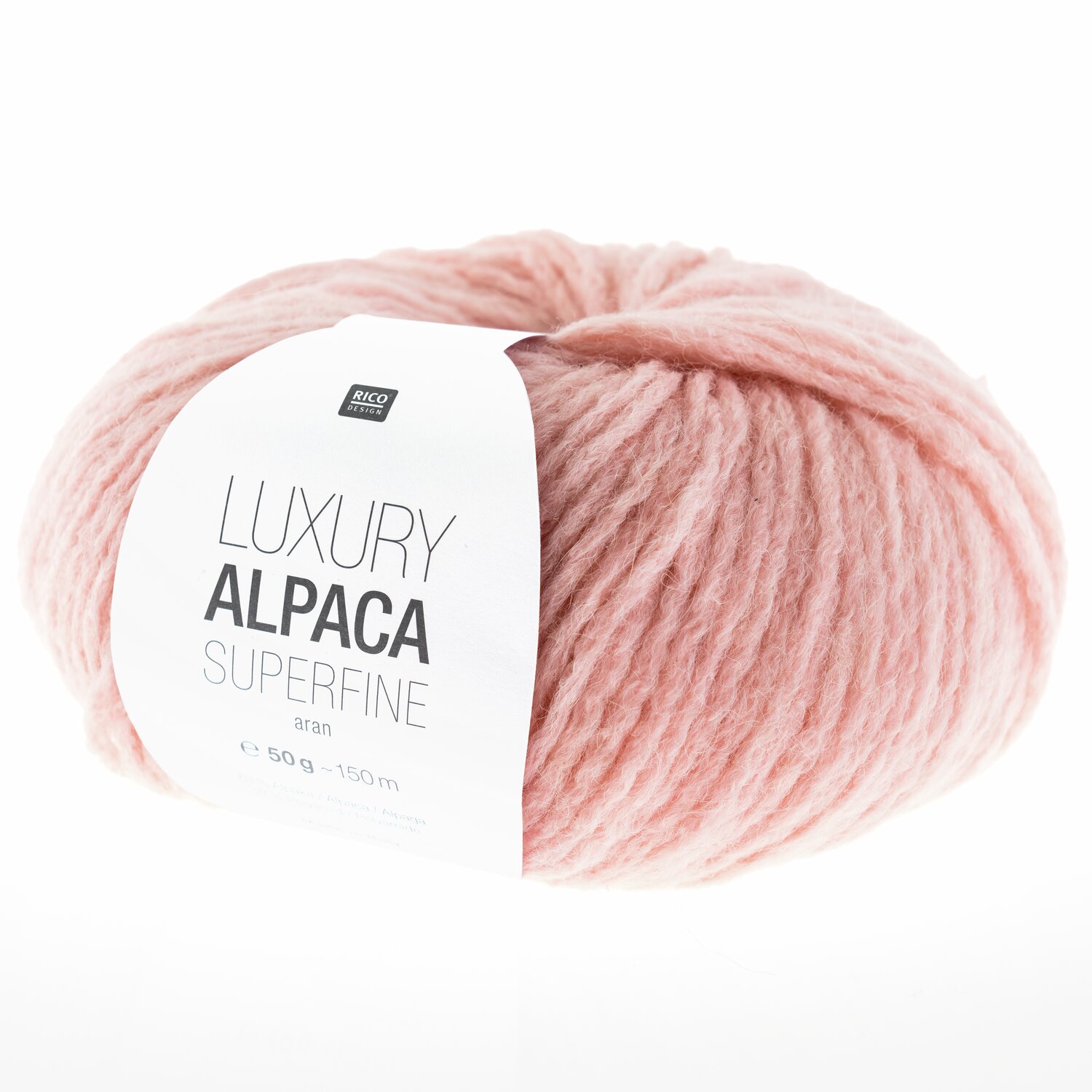 Rico Luxury Alpaca Superfine aran 50g 140m Farbe Puder von Rico Design Rico Luxury Alpaca Superfine aran Wolle in Puder, 50g Knäuel, ideal für Strickprojekte.