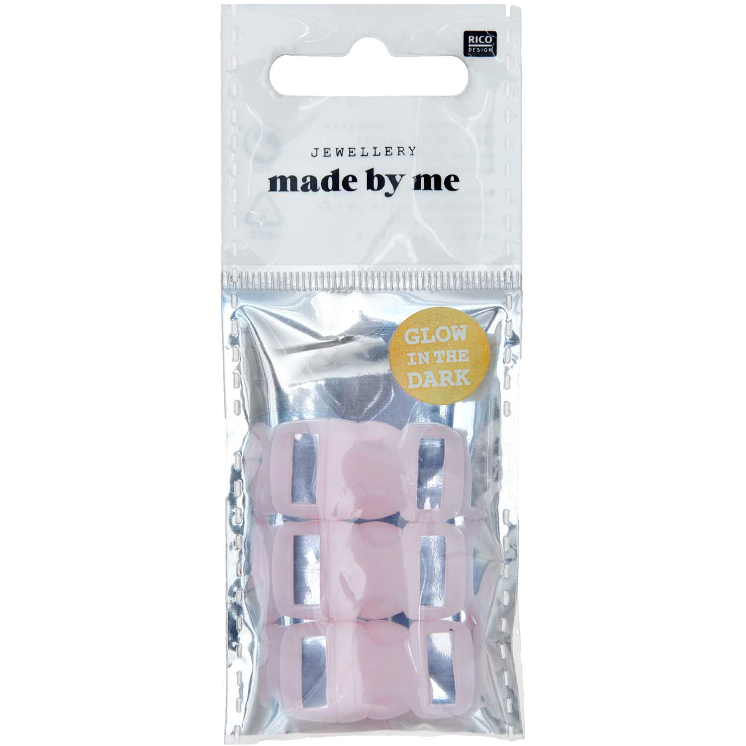 Steckverschlüsse rosa nachtleuchtend 14mm 3 Stück von Rico Design