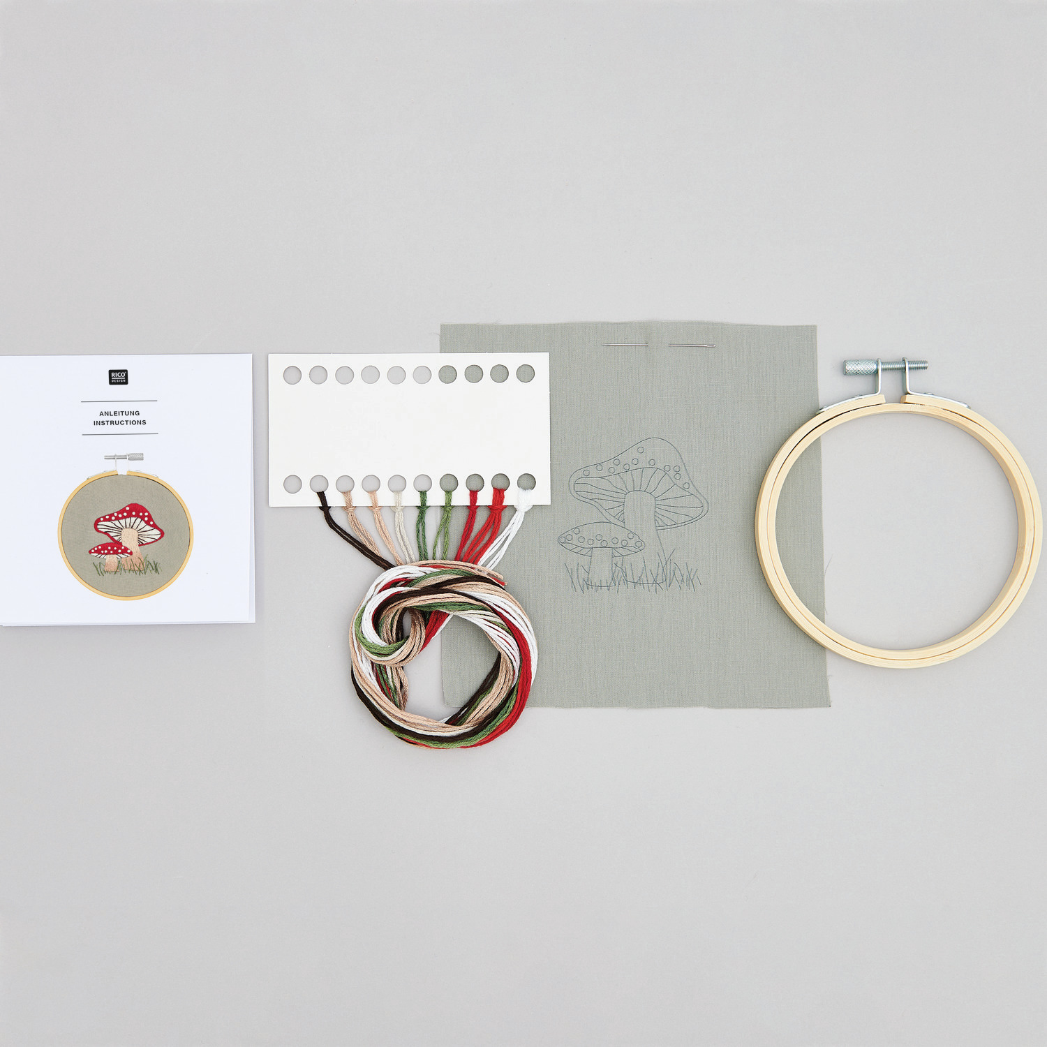 Stickpackung Shrooom kleine Pilze vorgezeichnet Stickpackung Shrooom kleine Pilze vorgezeichnet