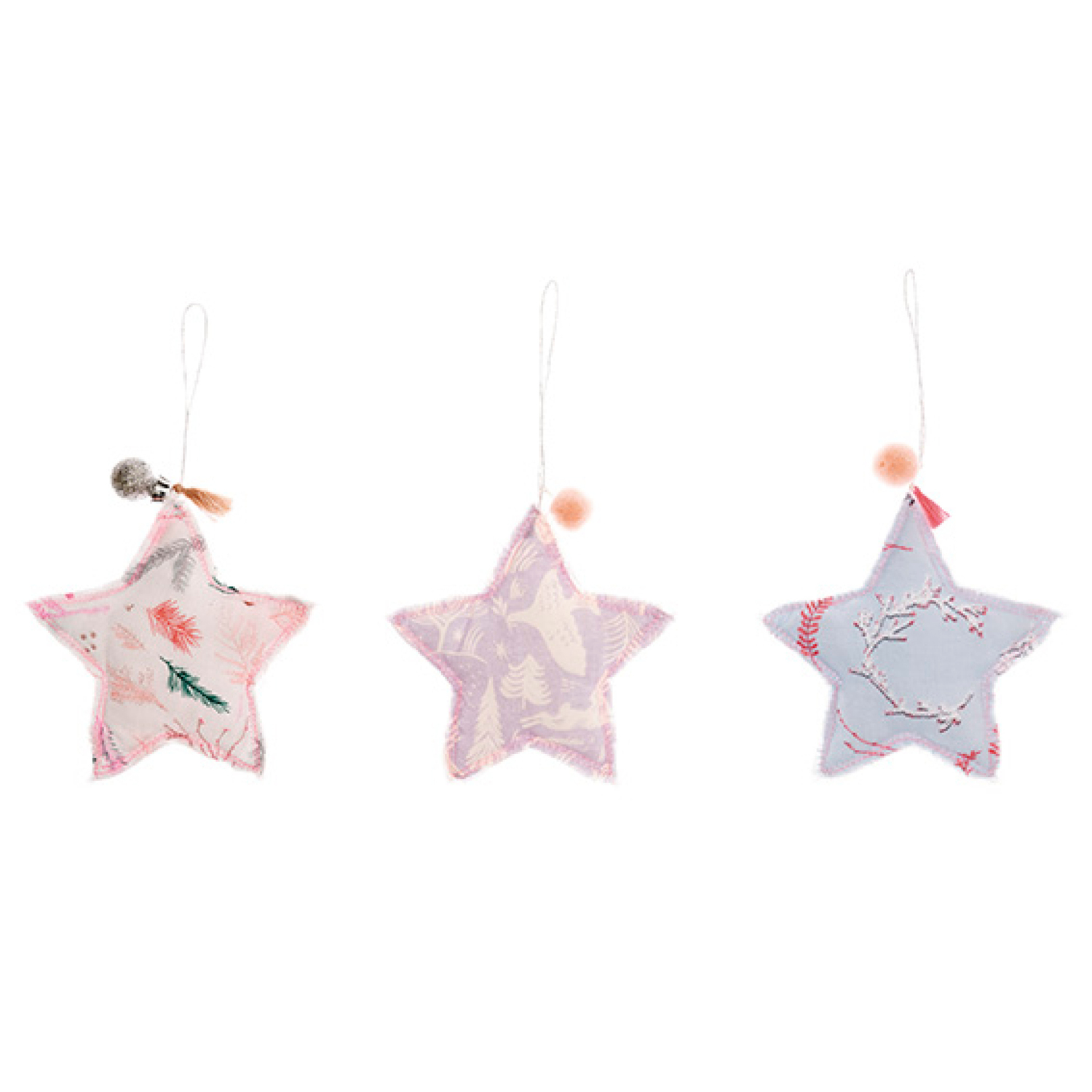 Nähanleitung weihnachtlicher Stern-Anhänger aus Stoff von Rico Design