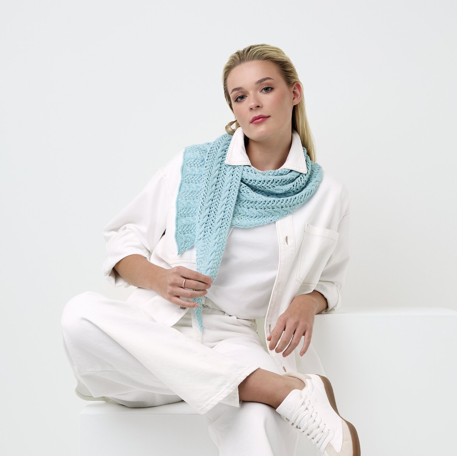 Strickset Tuch Modell 24 aus Die Neue Masche No. 12