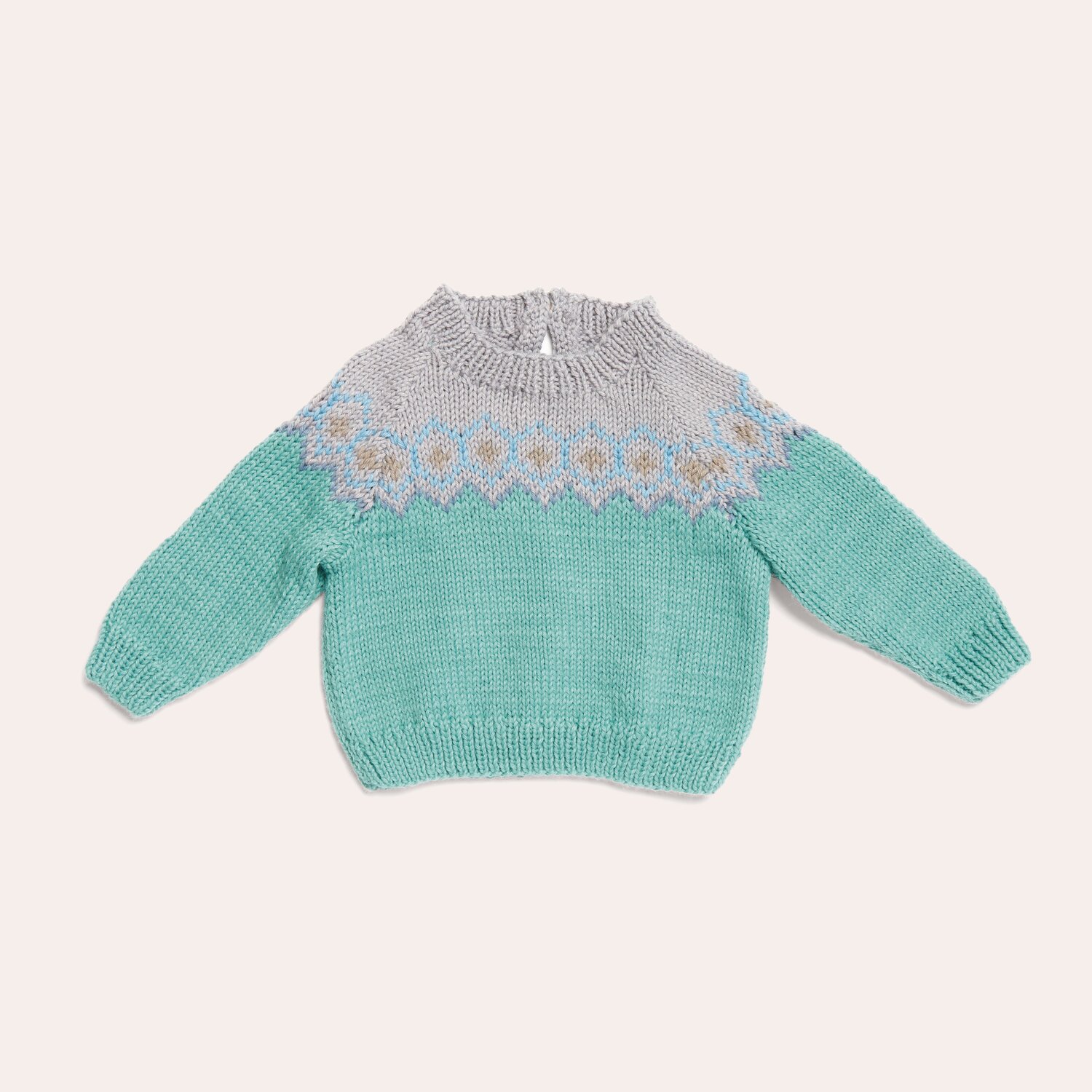 Strickset Pullover Modell 02 aus Baby Nr. 38 Blau