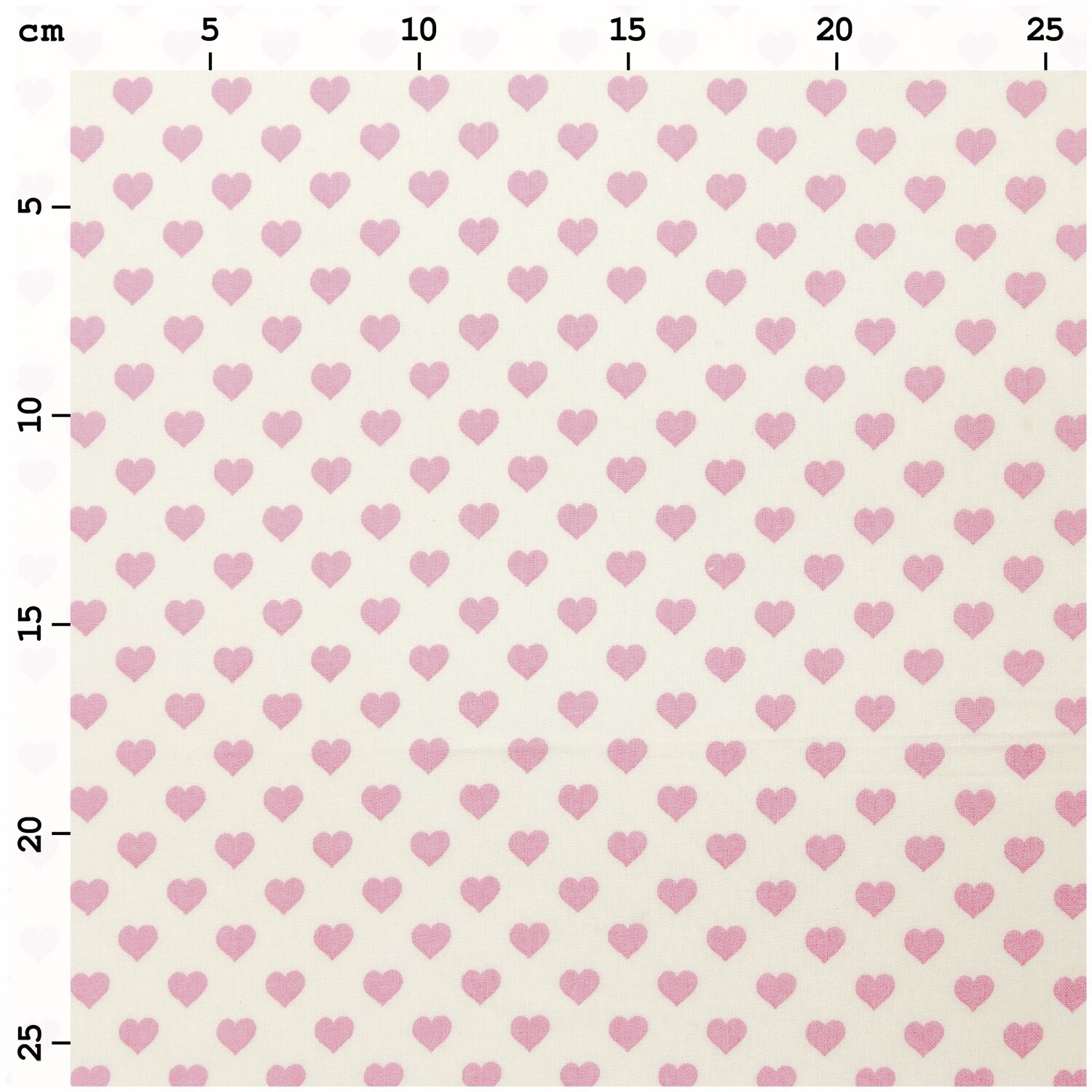 Druckstoff Herzen hellgelb-rosa 140cm von Rico Design