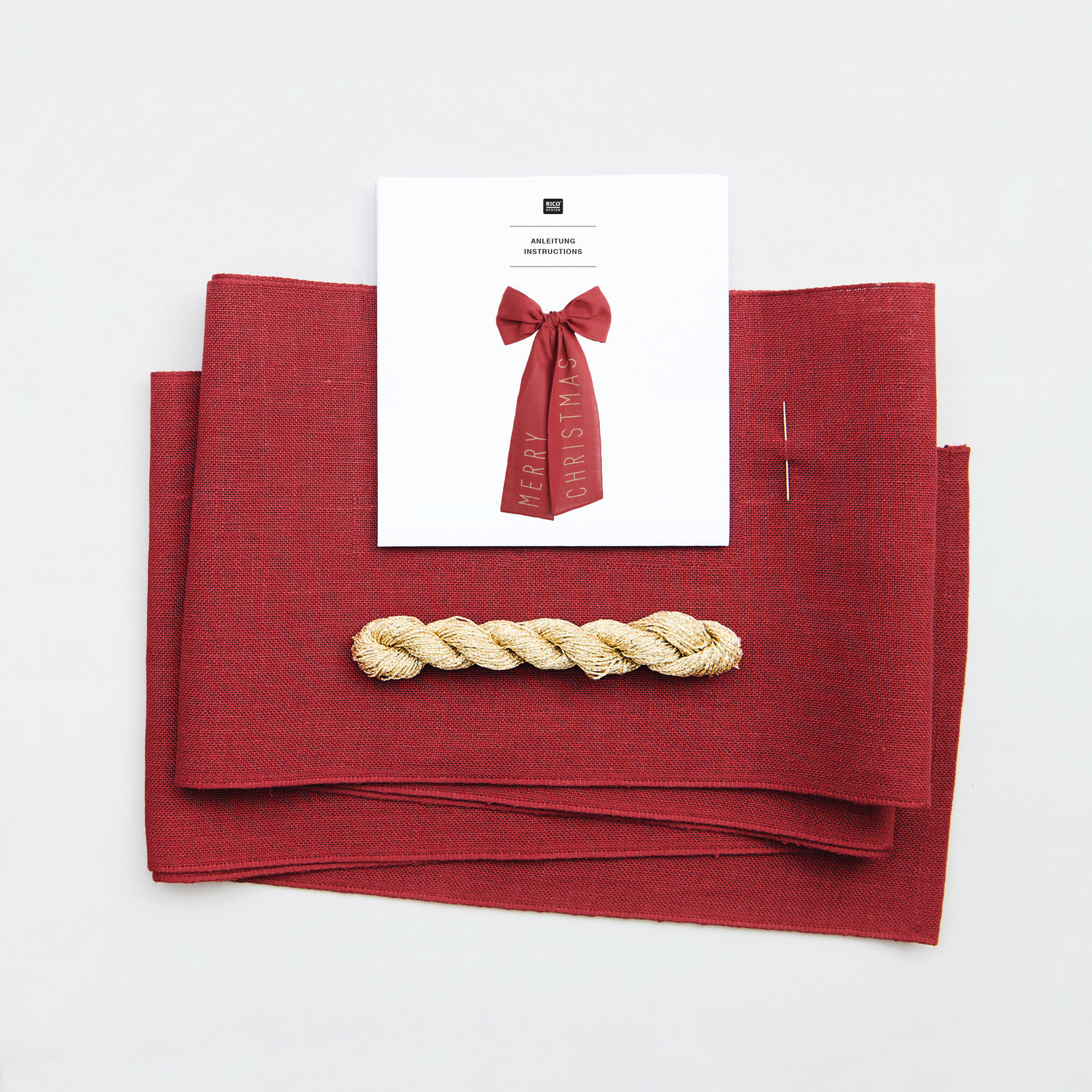 Stickpackung Schleife Merry Christmas Stickpackung Schleife Merry Christmas