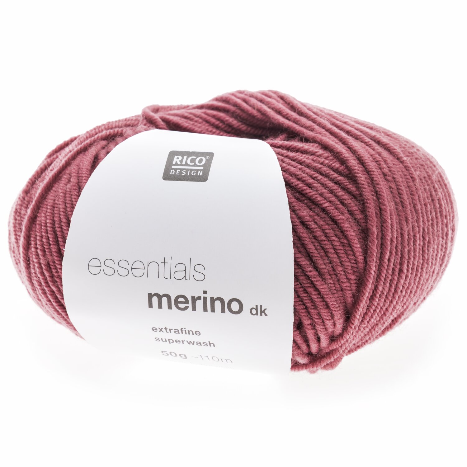 Essentials Merino dk von Rico Design in Holunder, 50g 110m, extrafeine Merinowolle, ideal für Strickprojekte.
