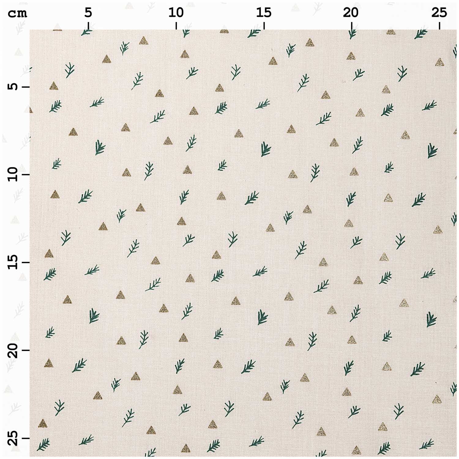 Druckstoff Zweige ecru-gold 50x140cm Druckstoff Zweige ecru-gold 50x140cm