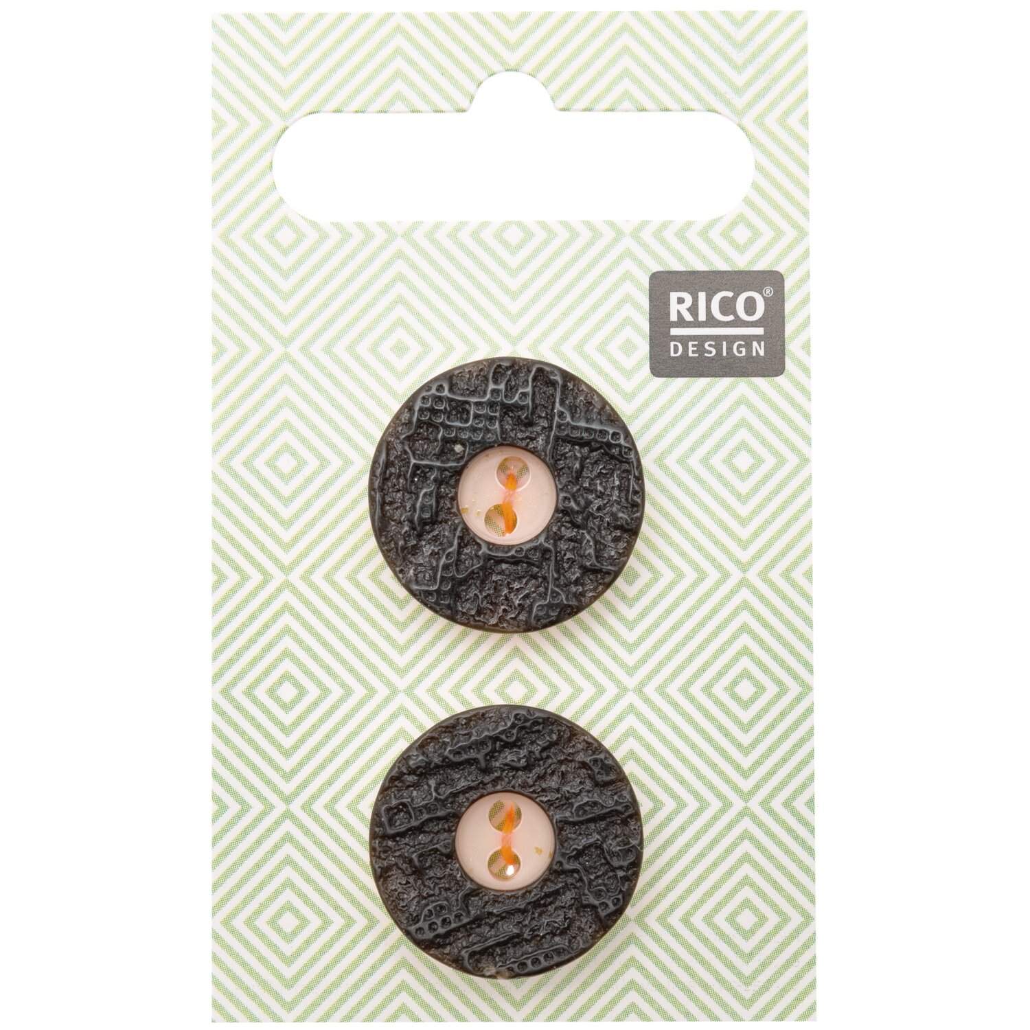 Trachtenknöpfe Hirschhornoptik 2cm 2 Stück von Rico Design