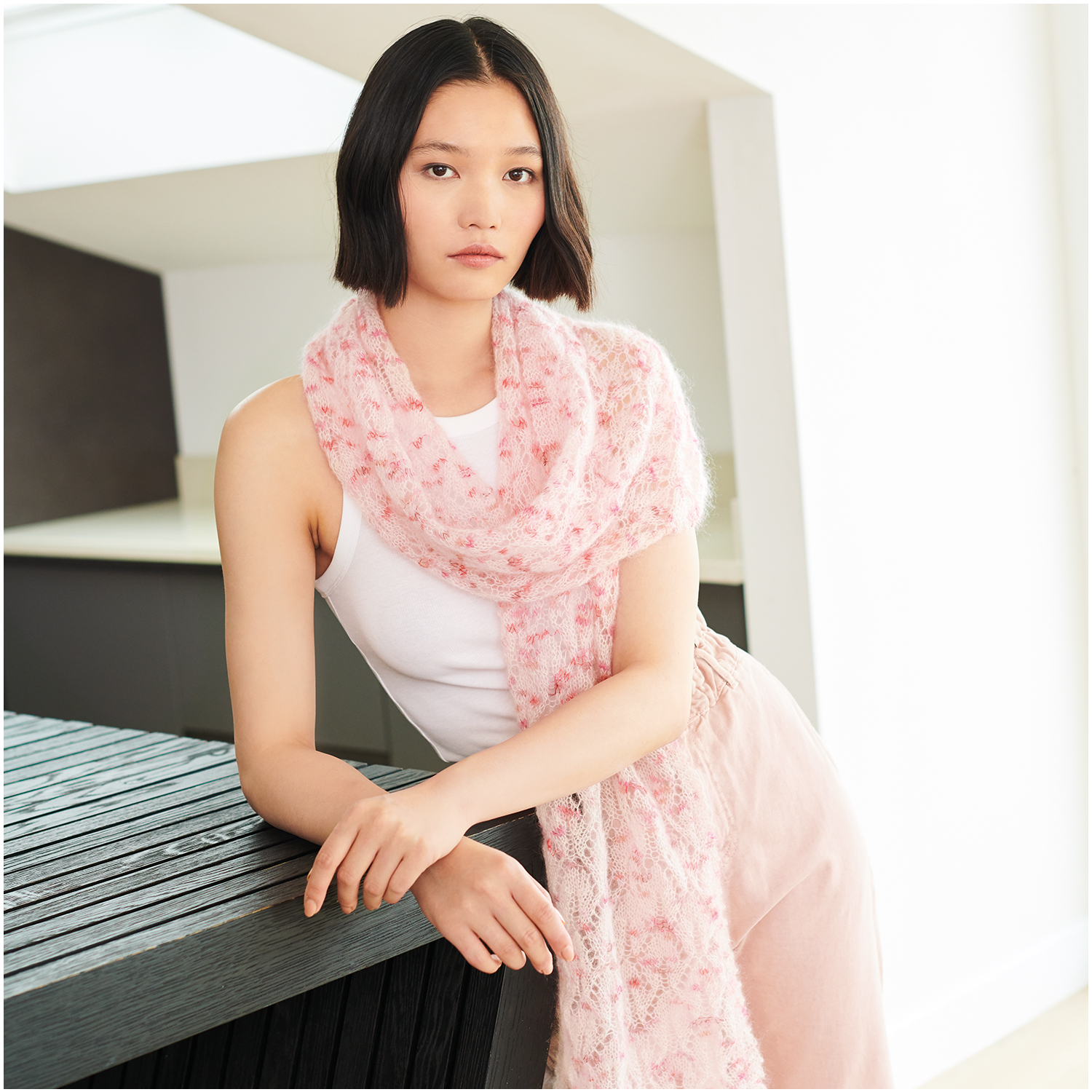 Strickset Tuch Modell 07 aus Lovewool Nr. 18 