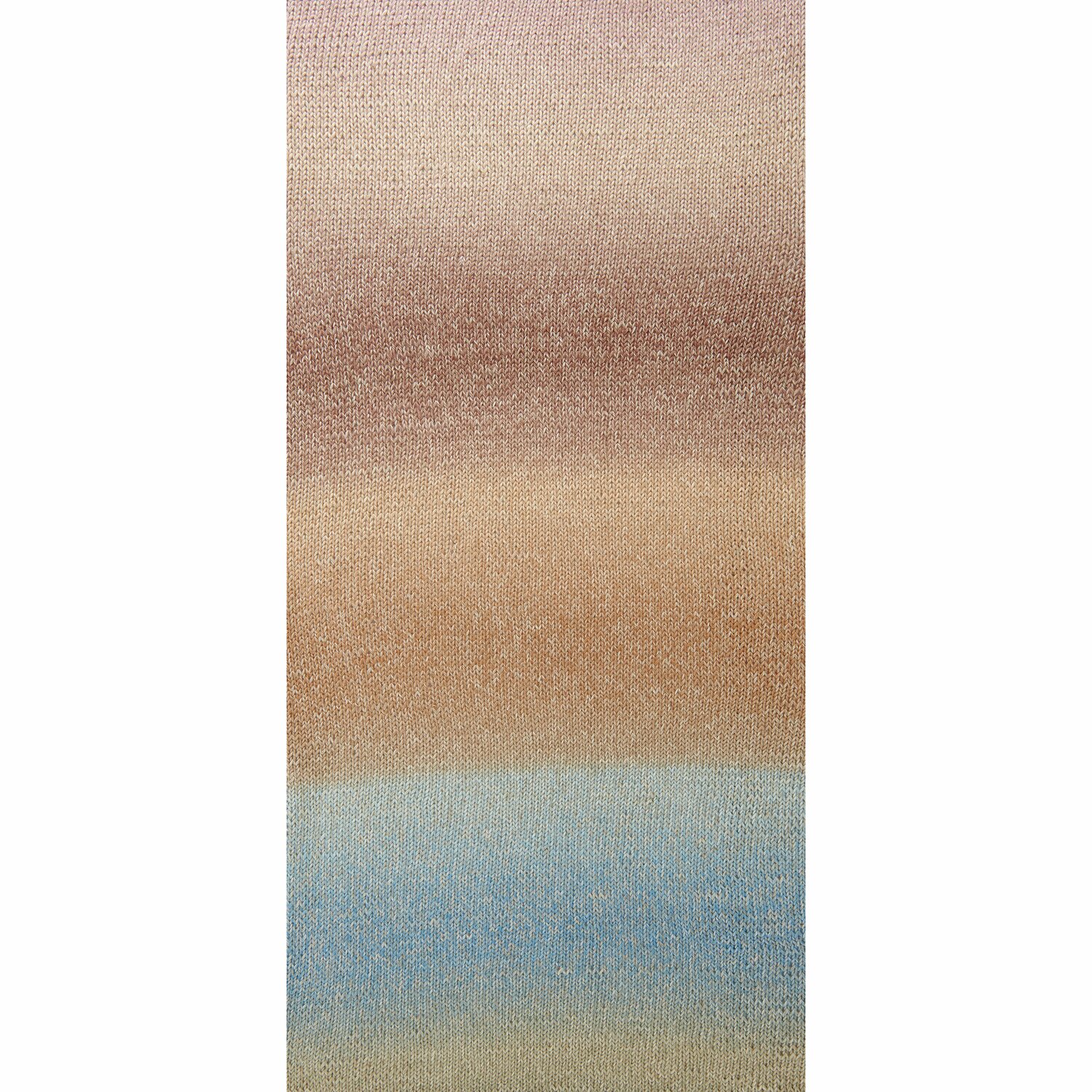 Creative Cotton Linen Cake, Warm Shades: Farbverlaufsgarn in sanften Tönen von Rosa, Beige und Blau, 200g 480m, ideal für Strickprojekte.