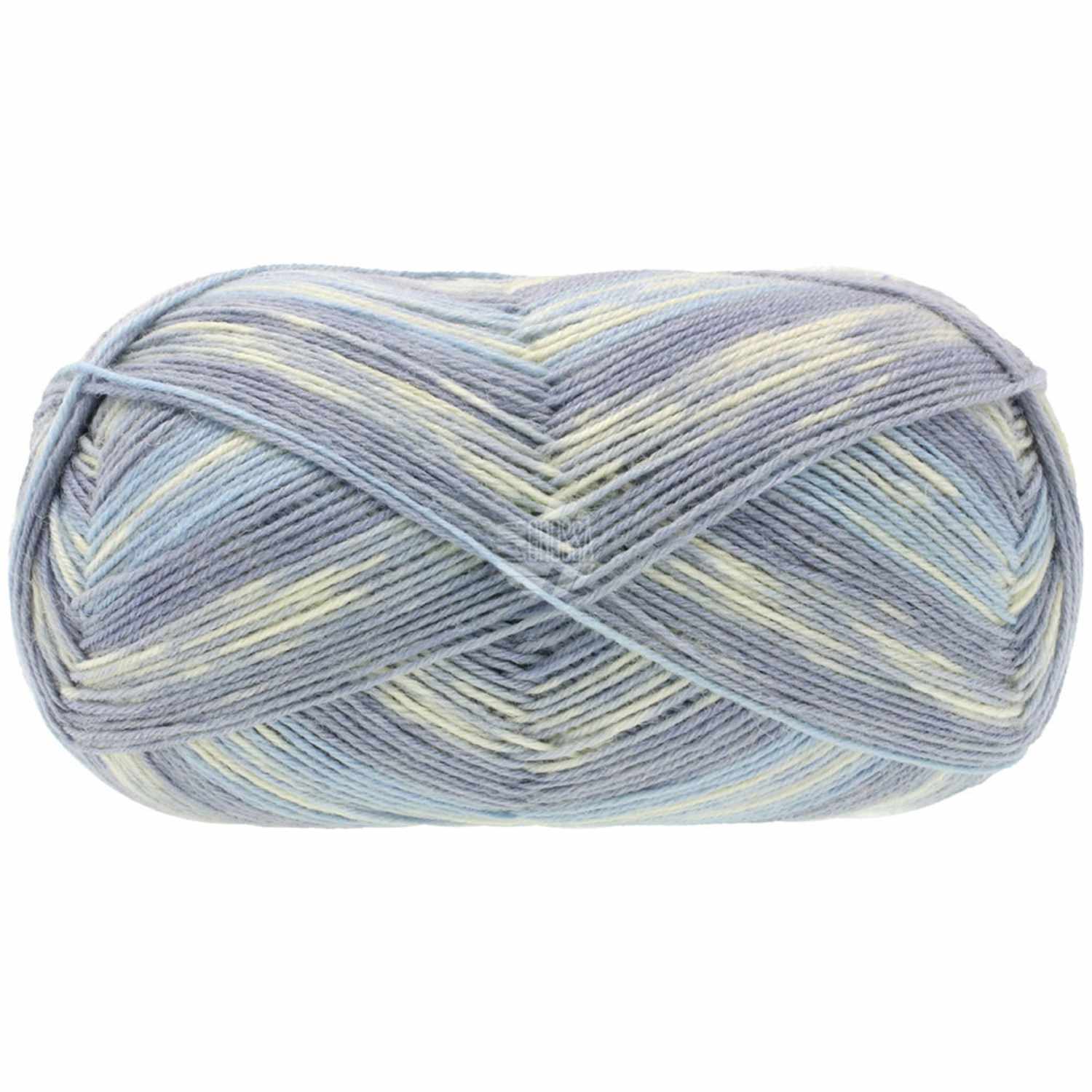 Meilenweit 100 Denim Mix Blue 100g 420m Farbe Pastell-Ecru-Blau-Grau von LANA GROSSA Mode mit Wolle Handels- und Vertriebs 