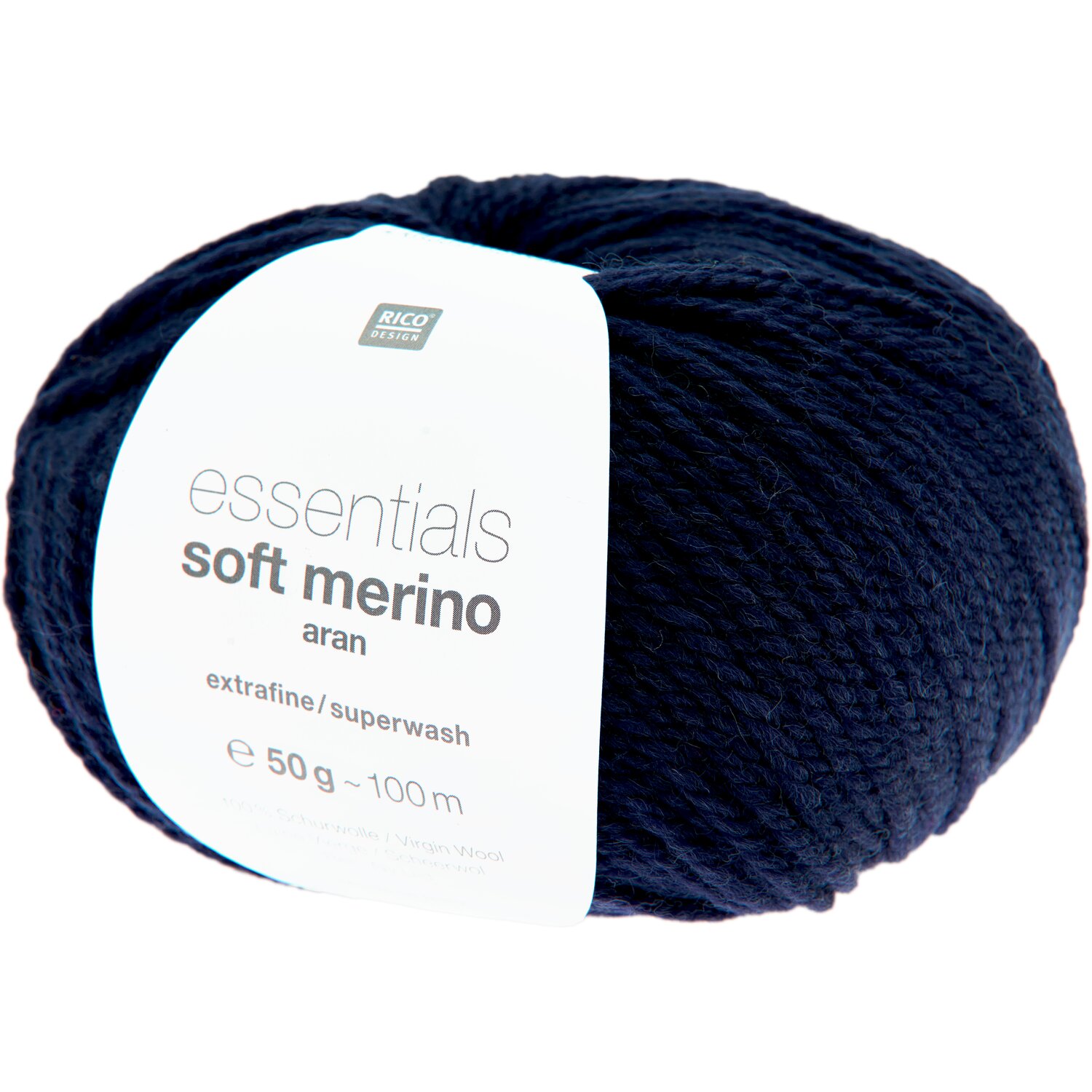 Rico Design Essentials Soft Merino aran Blau-Schwarz