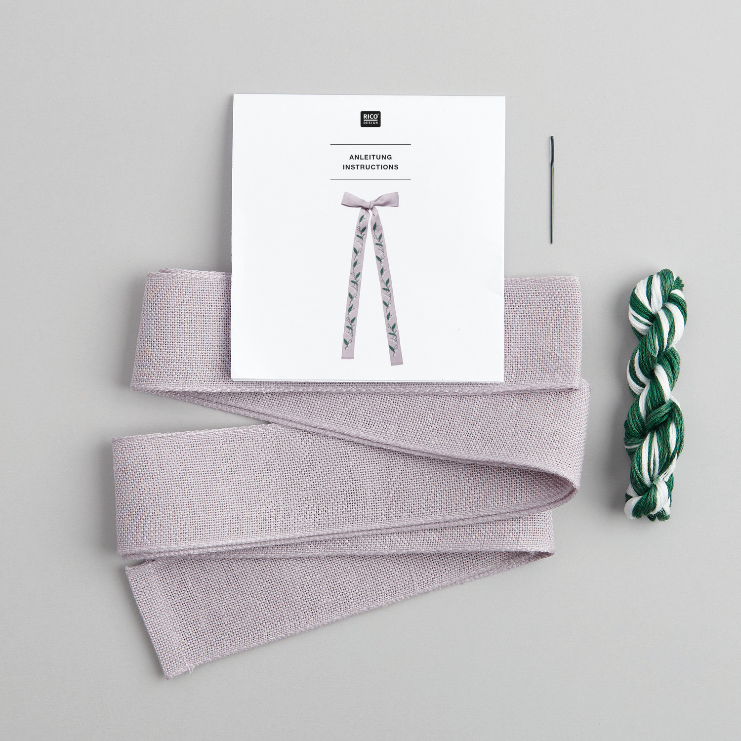 Stickpackung Schleife Maiglöckchenranke Stickpackung Schleife Maiglöckchenranke