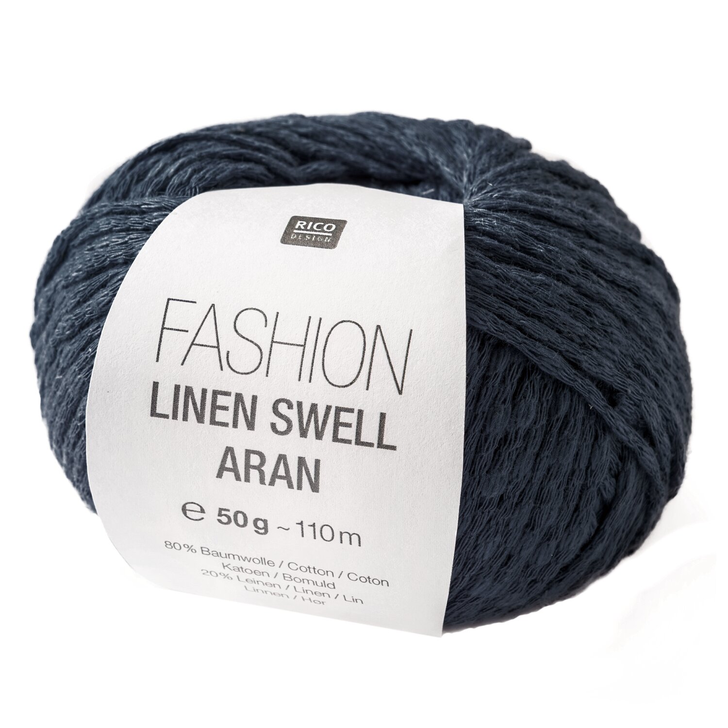 Fashion Linen Swell aran 50g 110m Farbe Marine von Rico Design