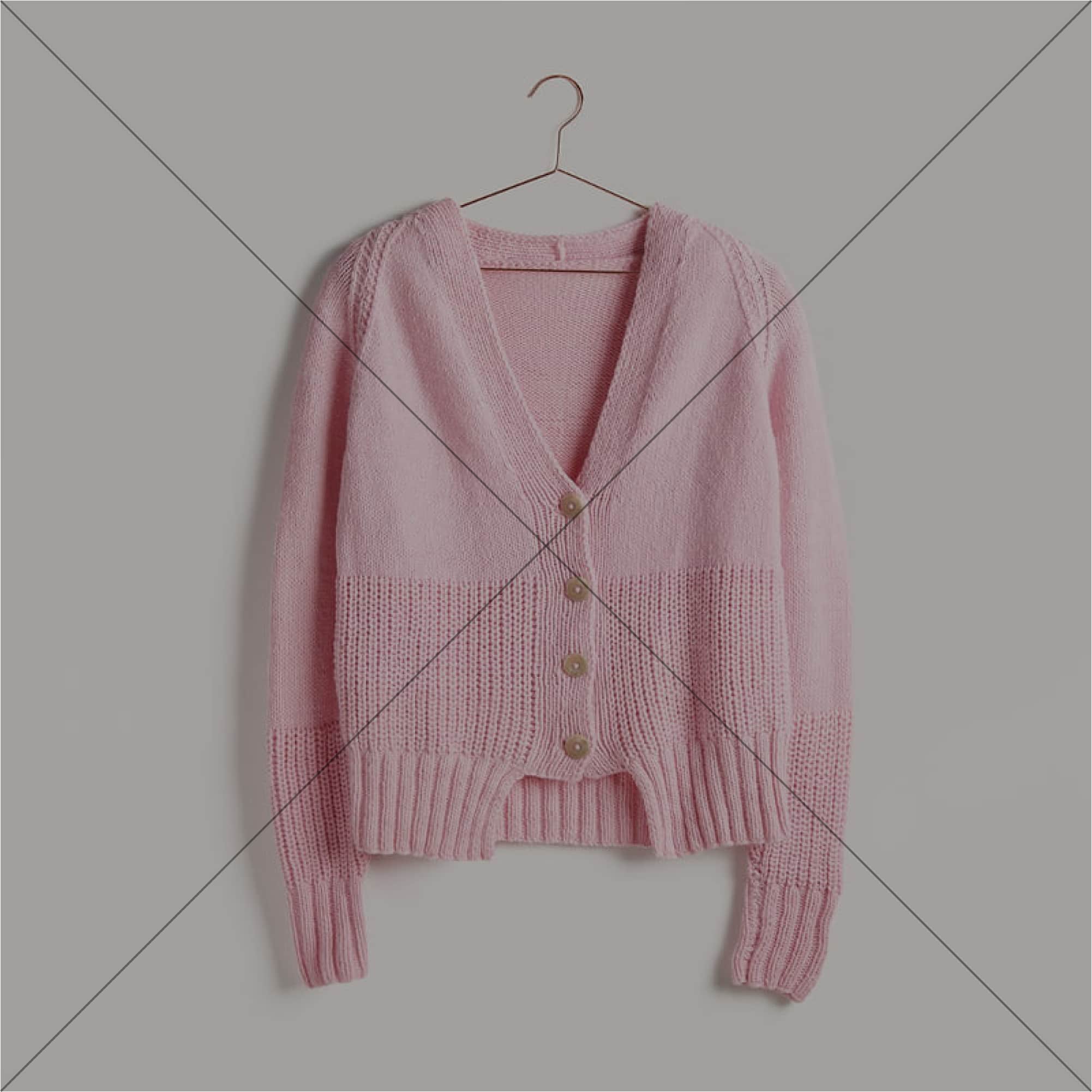 Gestrickte Jacke in Rosa: Modell 06 aus dem Heft Vegan Cashmere