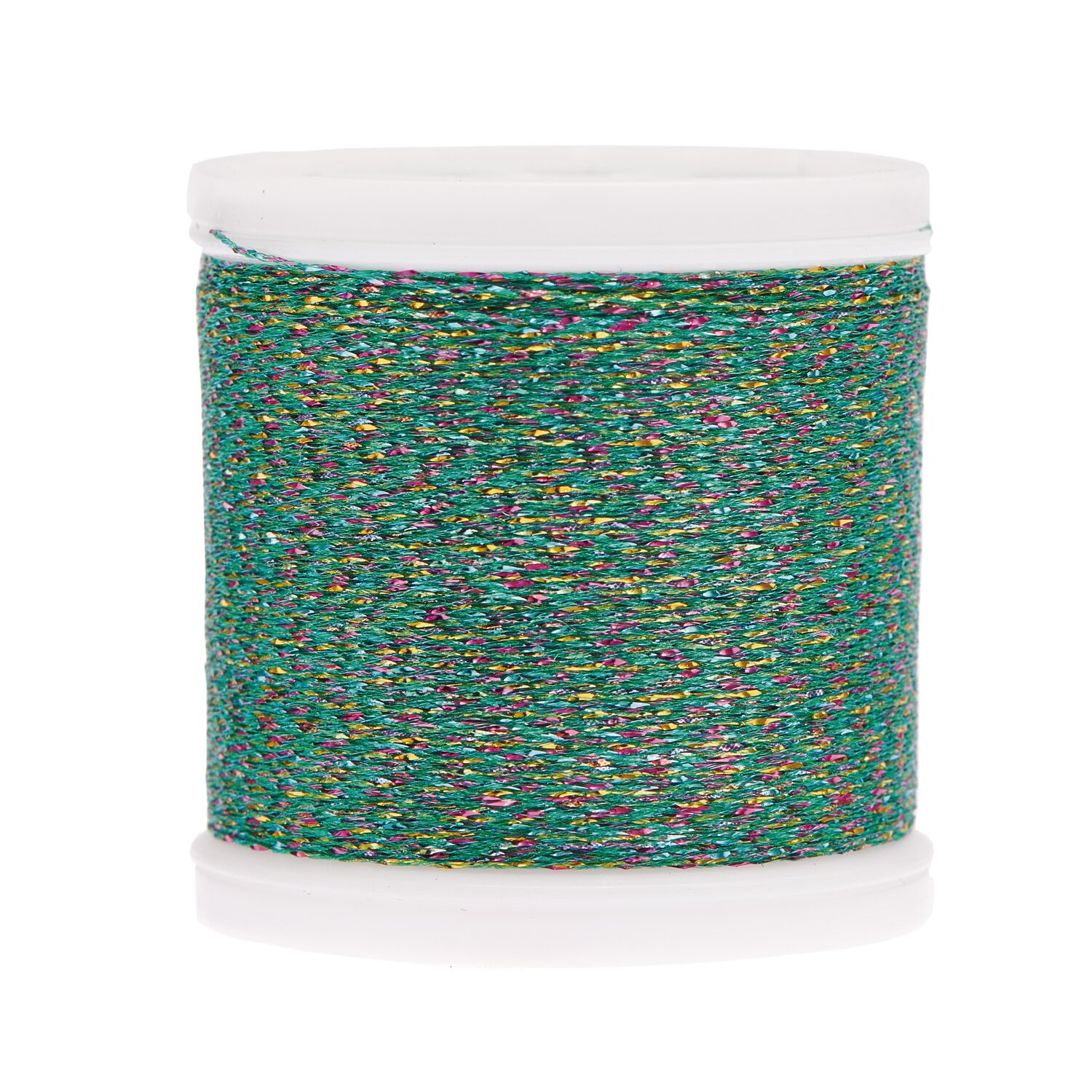 Sticktwist Metallic No. 40 Rainbow 200m Farbe Grün von Rico Design