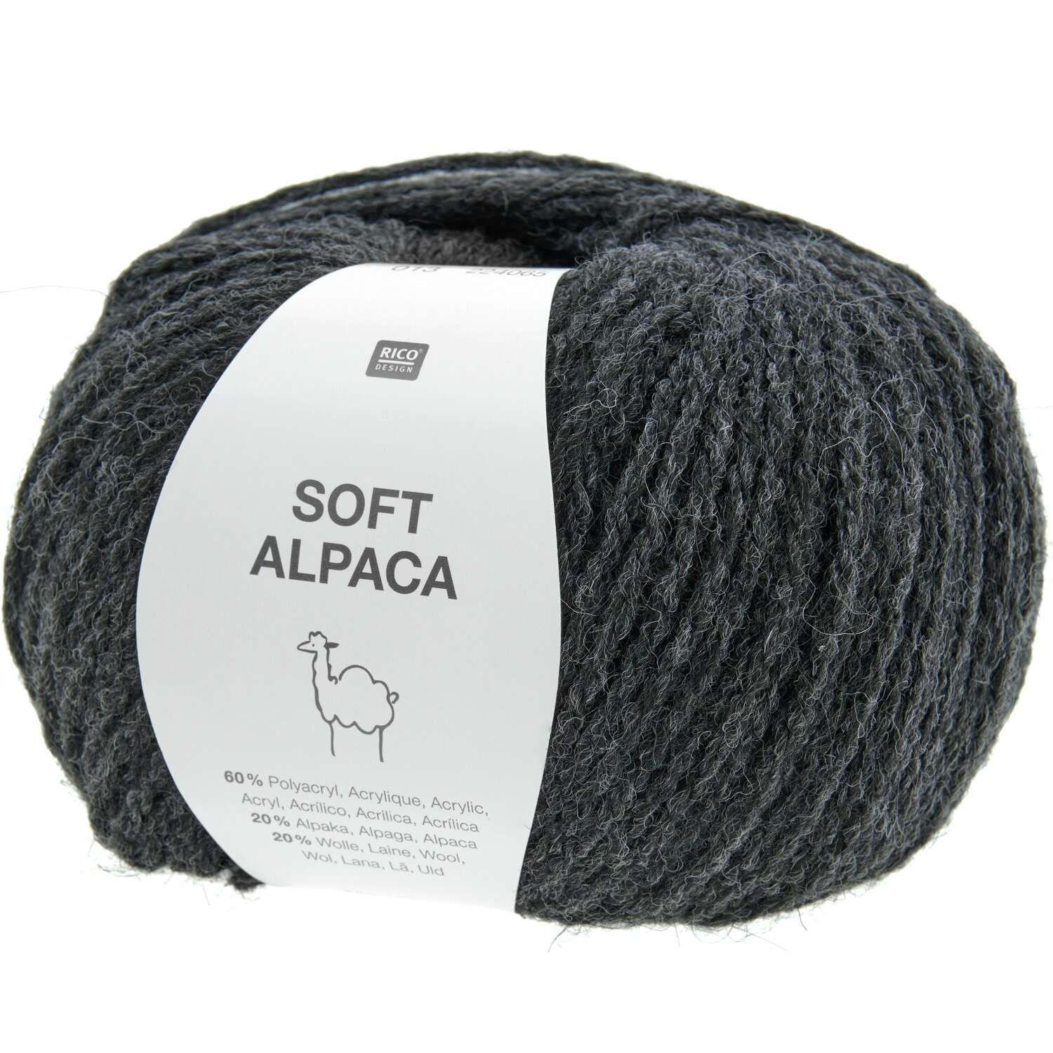 Strickset Schal Modell 18 aus Made by Me Men No. 3 von Rico Design Soft Alpaca Wolle in Schiefer, 50g 125m, ideal für Stricksets von Rico Design. Perfekt für warme Accessoires.