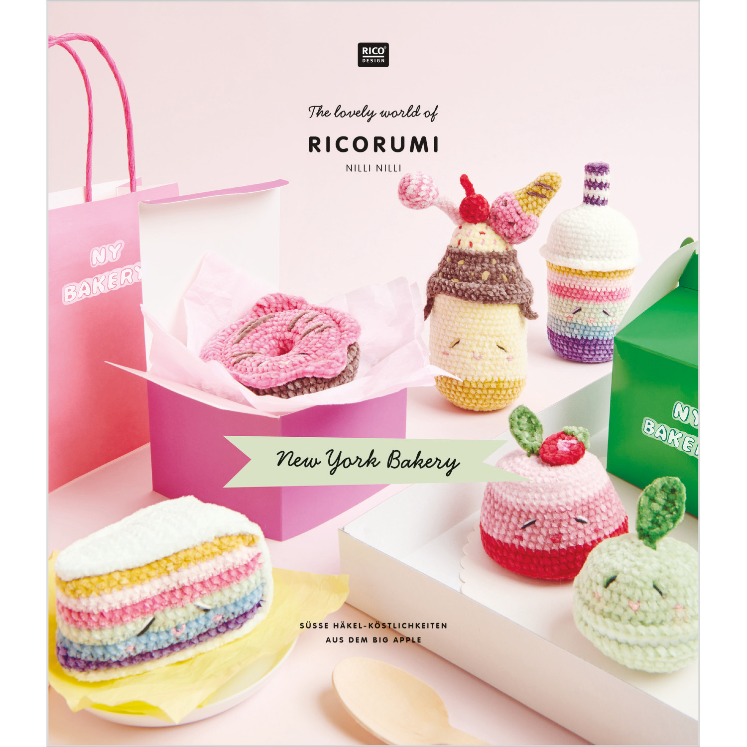 Ricorumi New York Bakery: Häkelfiguren-Set von Rico Design, inspiriert von New Yorker Bäckereien. Ideal für kreative Handarbeitsprojekte.