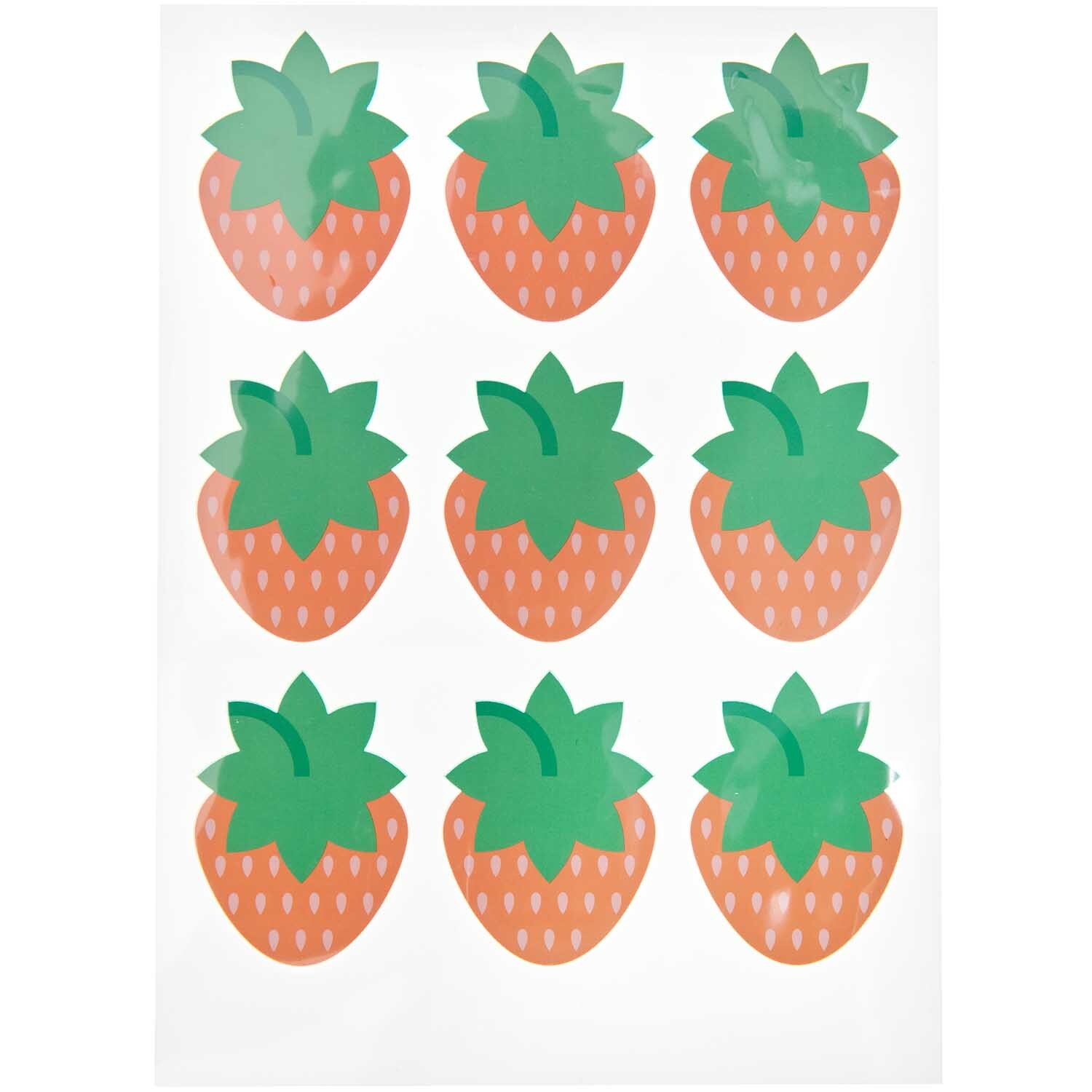 Bügelmotiv Erdbeeren 9 Stück Bügelmotiv Erdbeeren 9 Stück