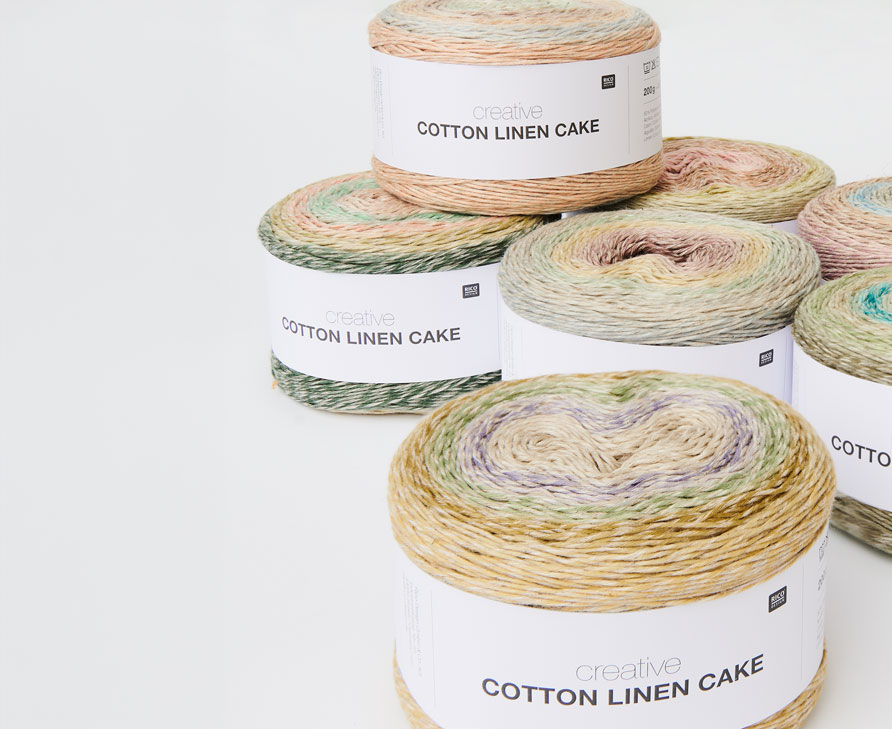 7 Knäuel Creative Cotton Linen Cake
