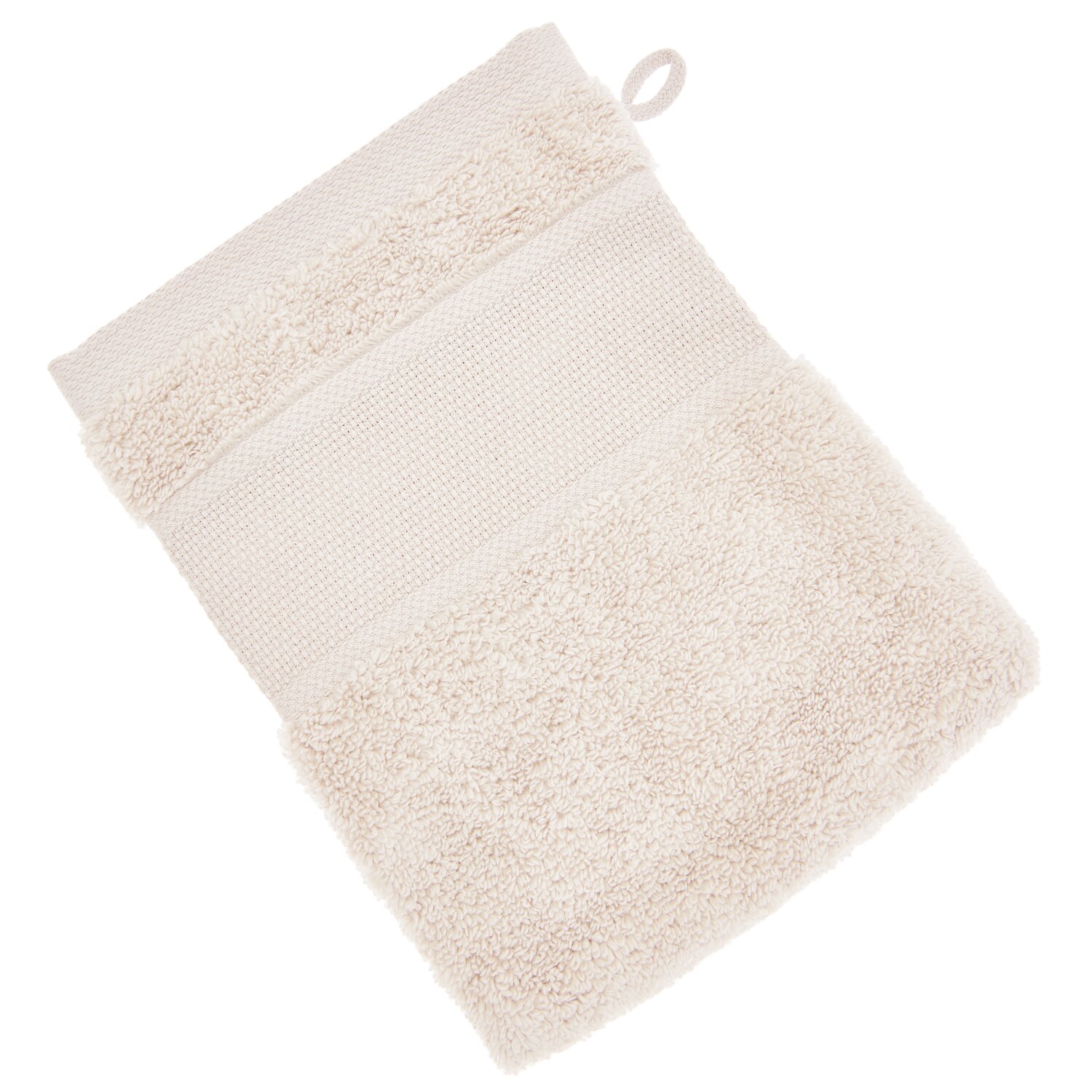 Waschhandschuh 15x21cm, GOTS Farbe Hellbeige von Rico Design