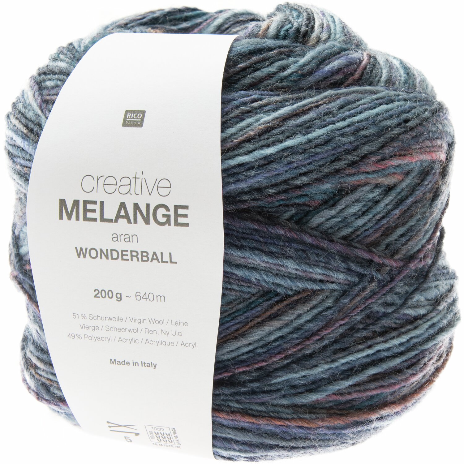 Rico Design Creative Melange aran Wonderball Lila-Petrol