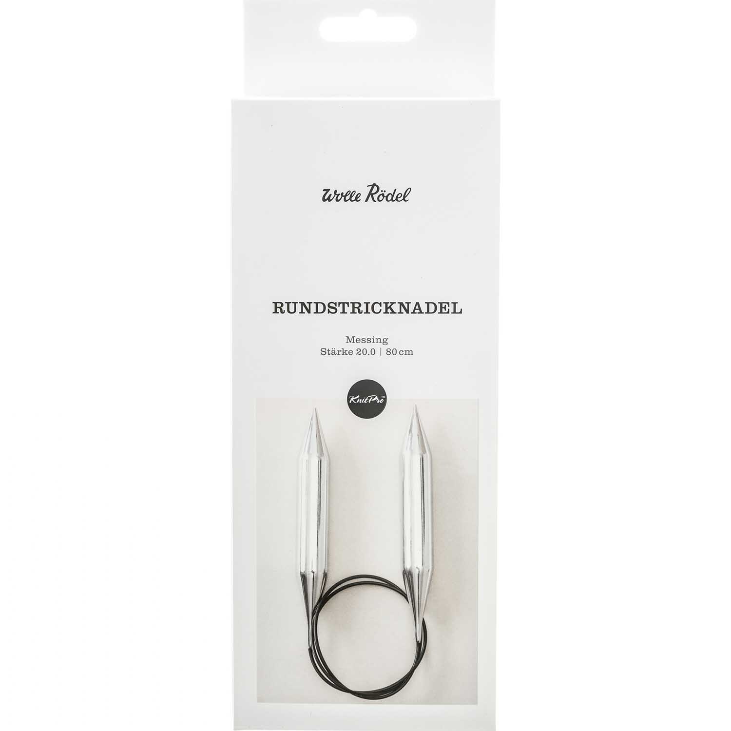KnitPro Rundstricknadel 80cm Messing Stärke 20,0 von idee. Creativmarkt