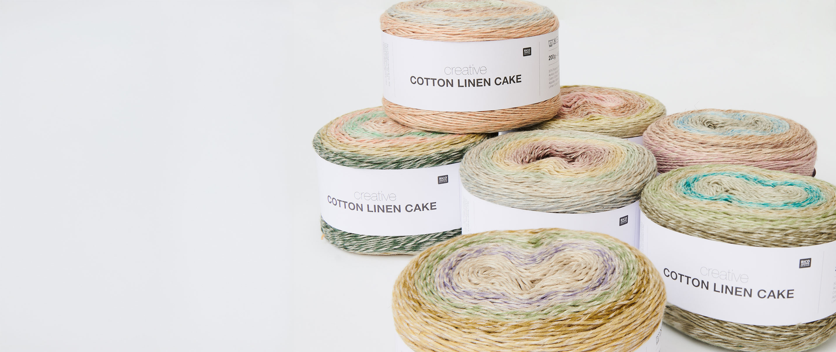 7 Knäuel Creative Cotton Linen Cake