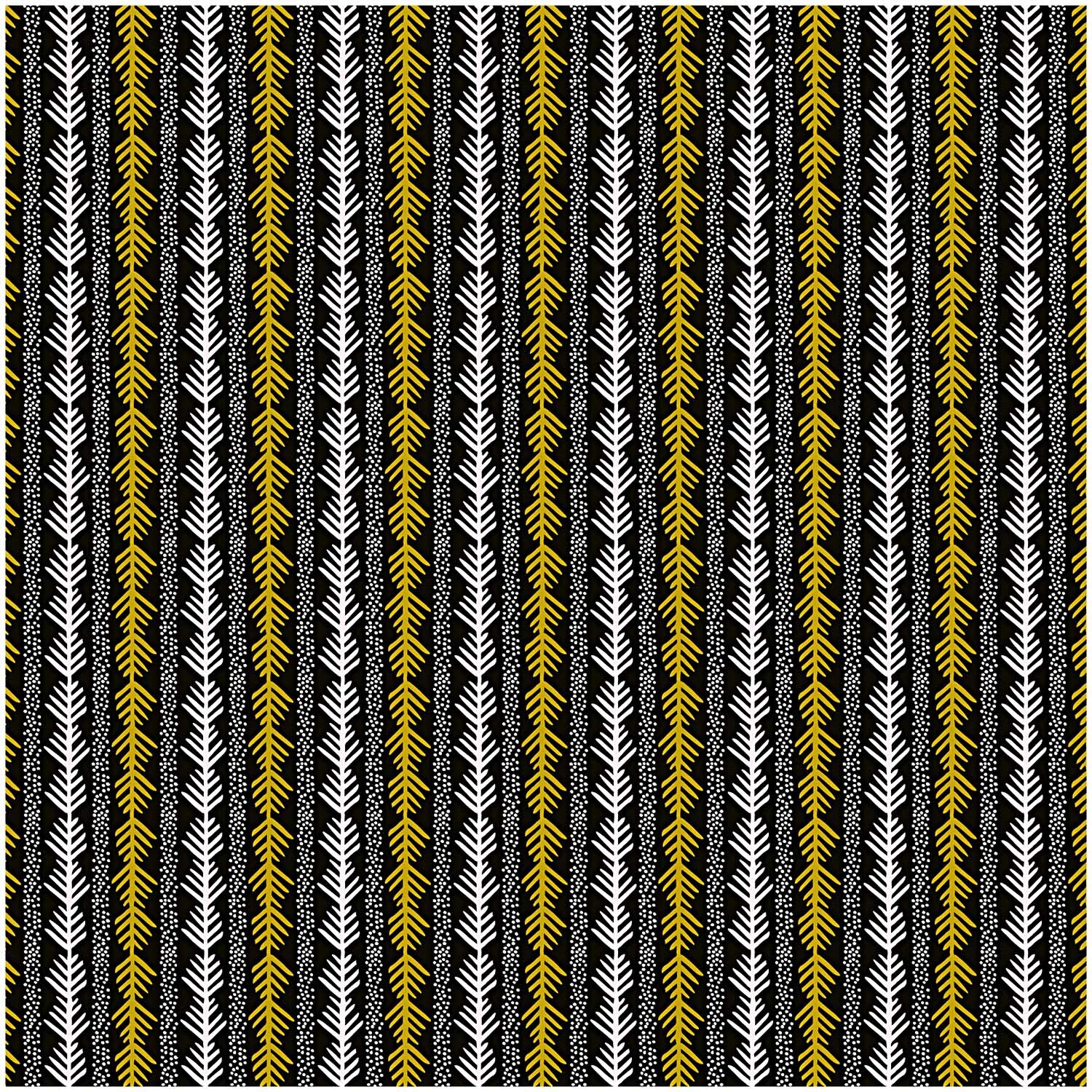 Stoff grafische Tanne schwarz-gold 140cm breit Stoff grafische Tanne schwarz-gold 140cm breit