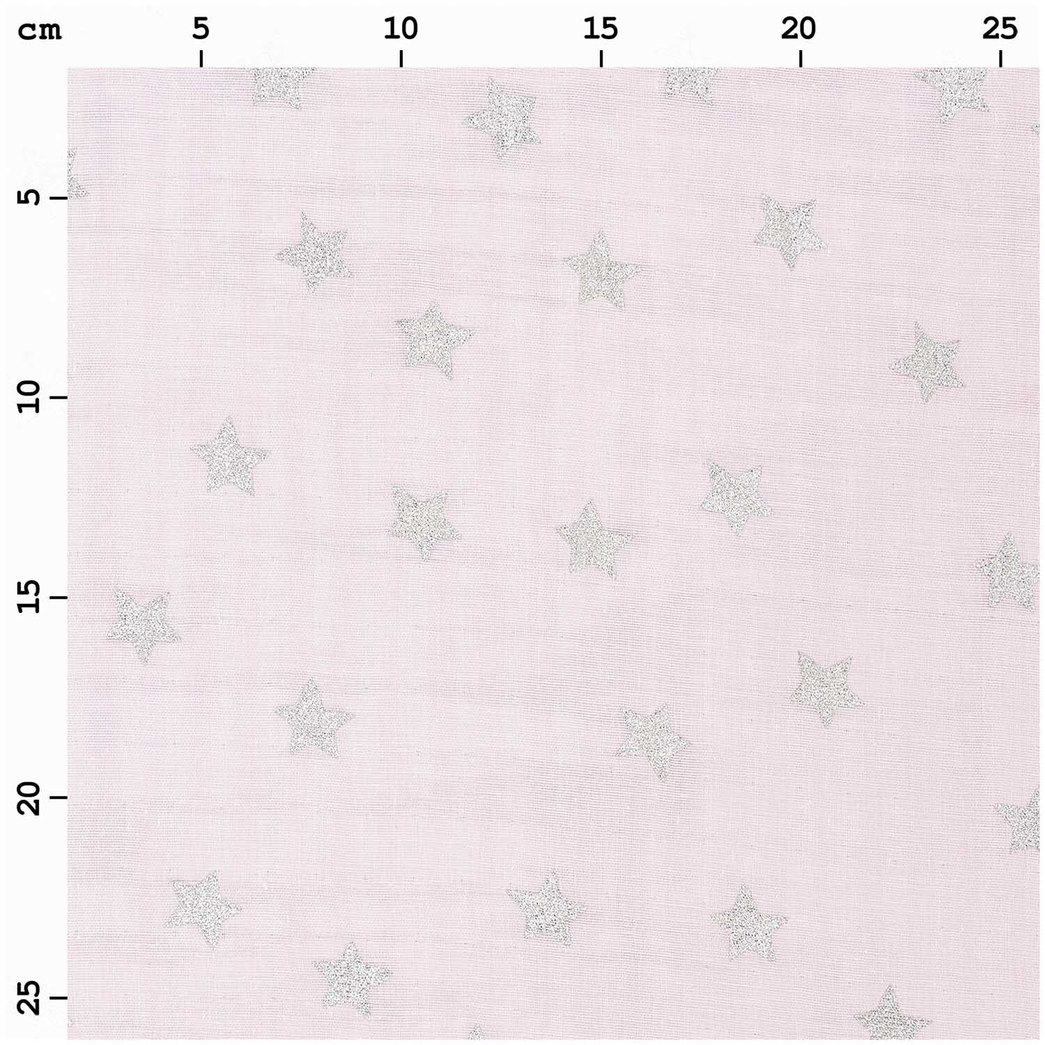 Musselin-Druckstoff Nostalgic Christmas Sterne rosa-metallic 50x140cm Musselin-Druckstoff Nostalgic Christmas Sterne rosa-metallic 50x140cm