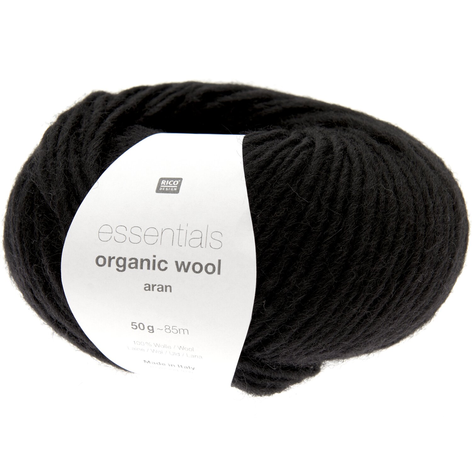 Rico Design Essentials Organic Wool aran schwarz