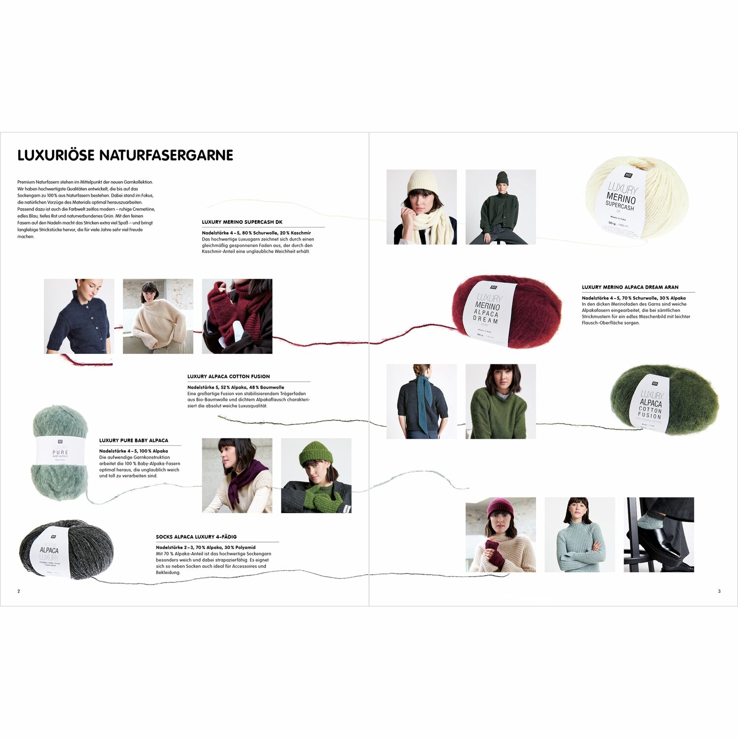 Luxury Knits - Premium Natural Fibres Sprachauswahl deutsch von Rico Design