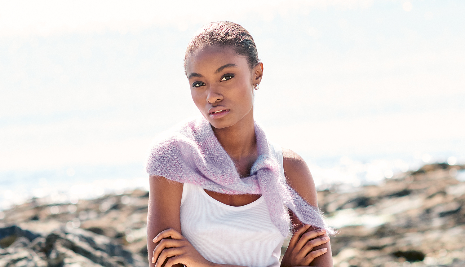 Strickanleitung Mini-Tuch aus Essentials Super Kid Mohair Loves Silk Spray Spray