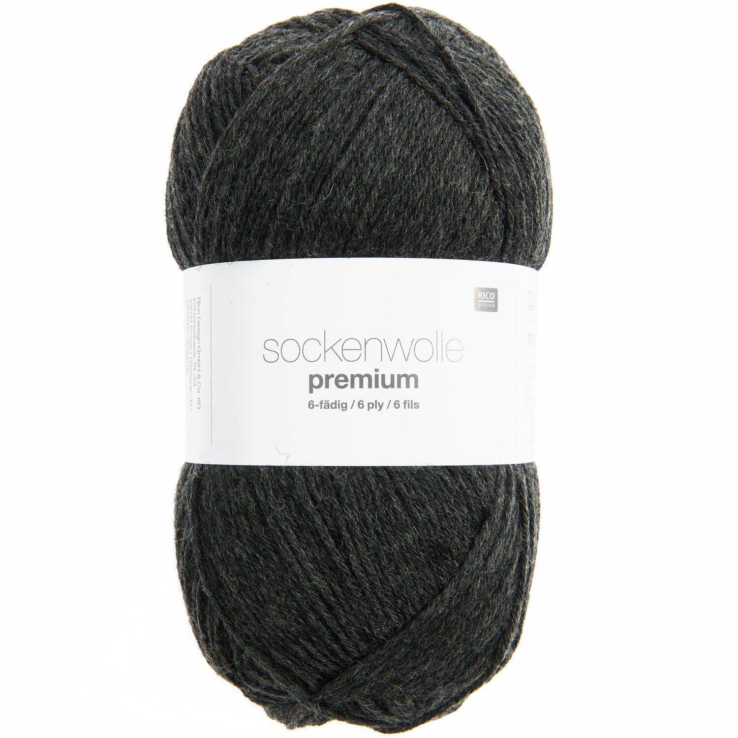 Rico Design Sockenwolle Premium 6-fädig Anthrazit