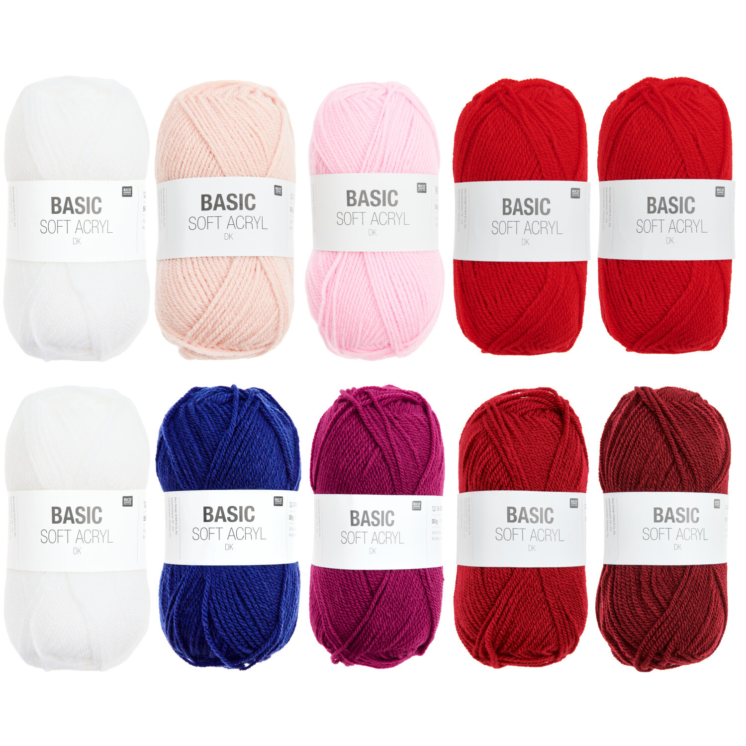 Wollpaket Basic Soft Acryl Berry Colours