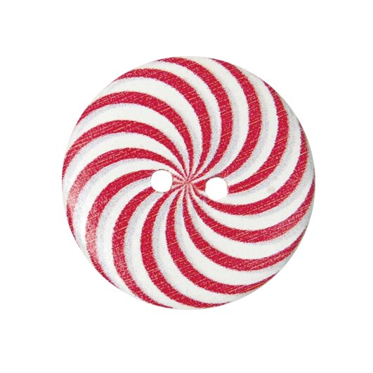 Knopf mit Farbstrudel rot 3cm von Rico Design