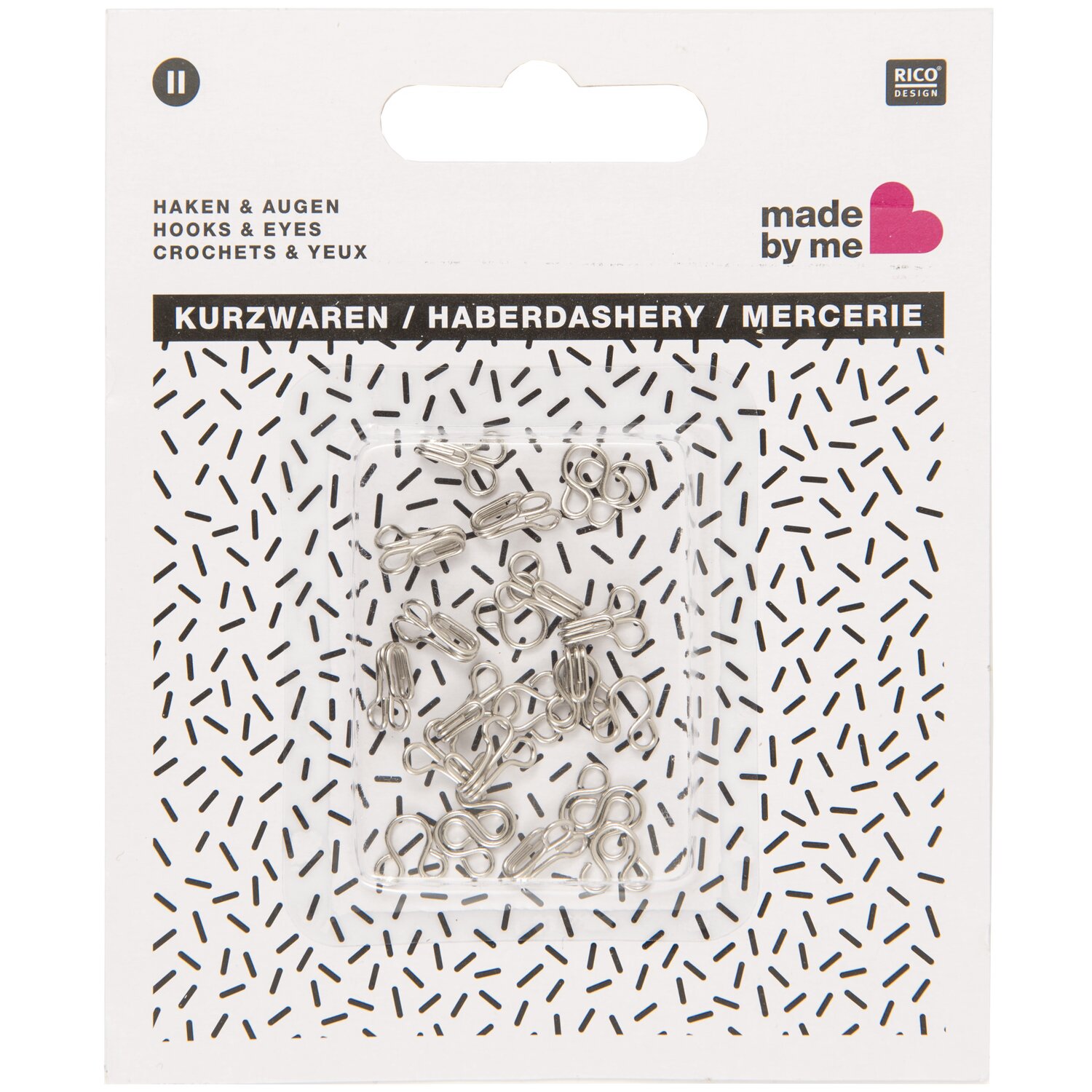 Verschlusshaken und Augen 12 Stück von Rico Design