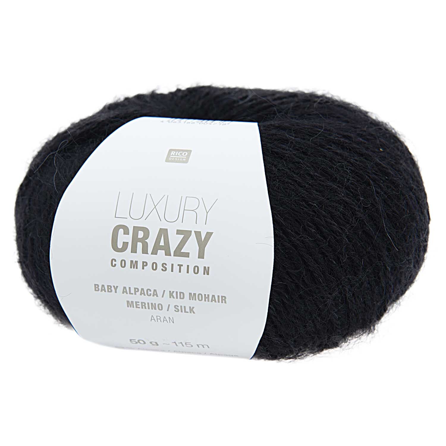 Rico Design Luxury Crazy Composition aran Schwarz