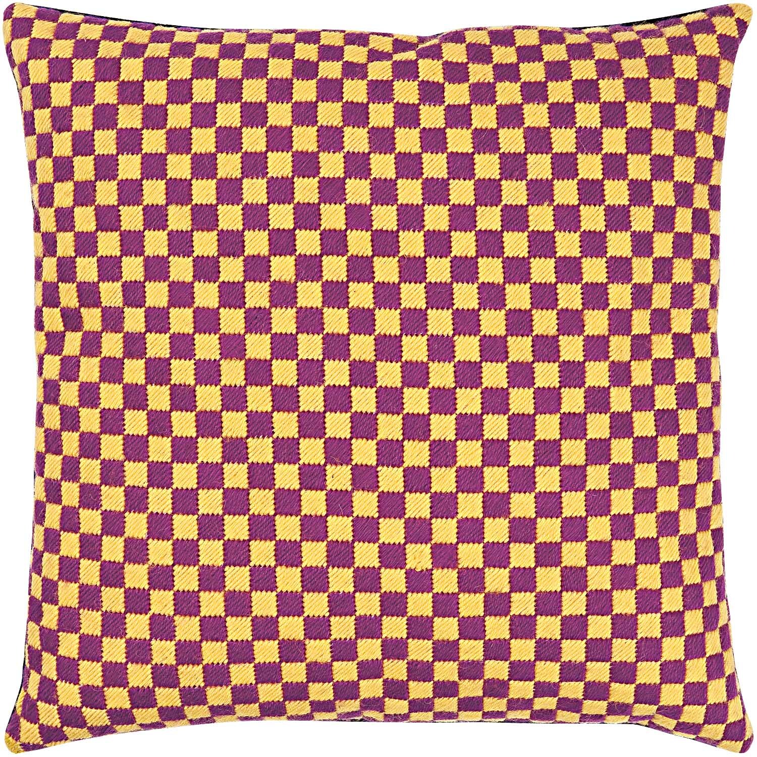 Gobelin Kissen Quadrate gelb-lila 40x40cm zum Sticken
