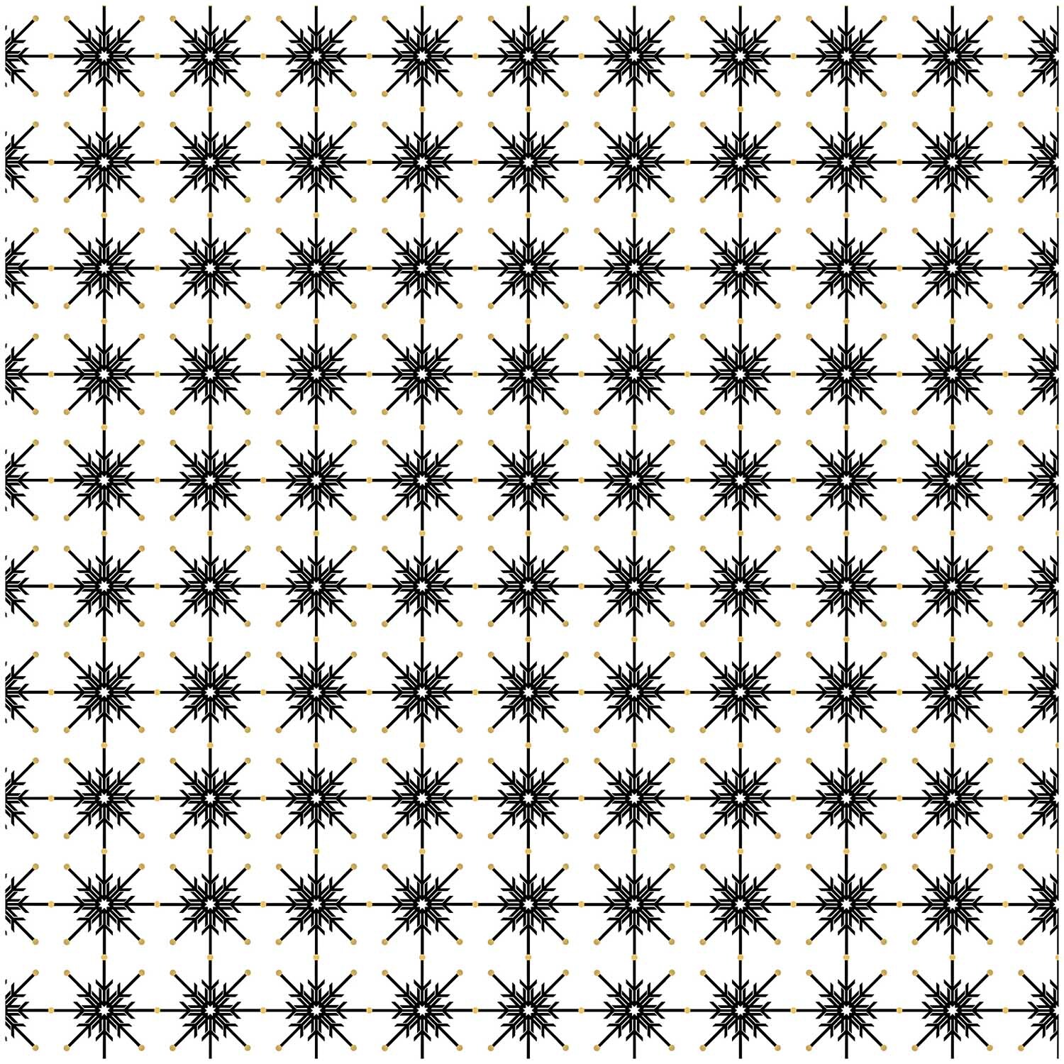 Stoff Eiskristall schwarz-gold 50x70cm Stoff Eiskristall schwarz-gold 50x70cm