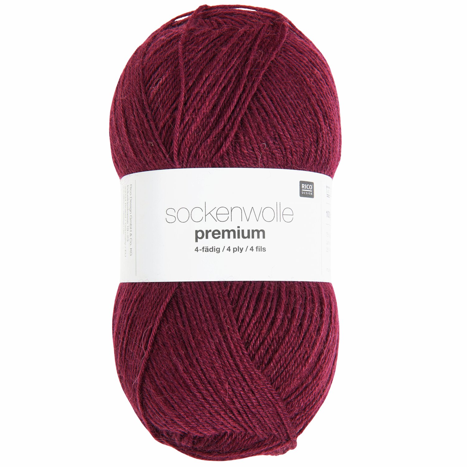 Rico Design Sockenwolle Premium 4-fädig Burgund